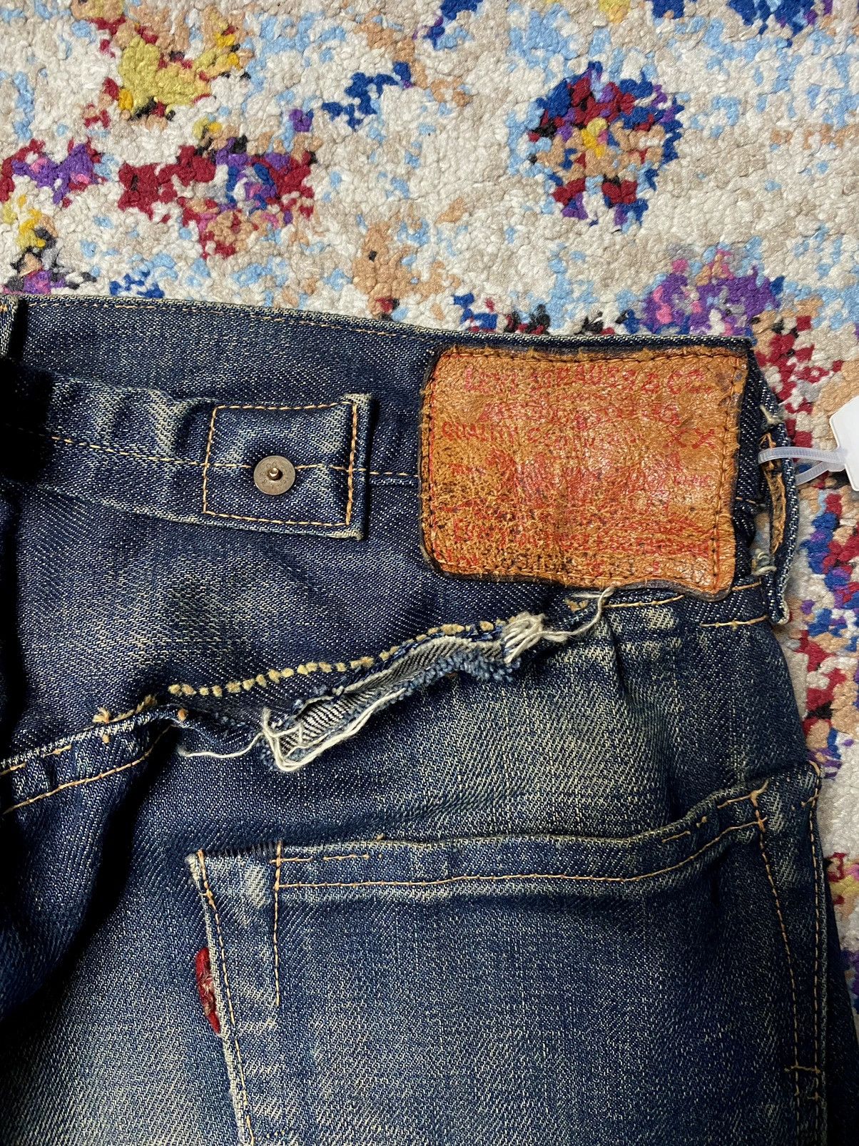 Levi's × Levi's Vintage Clothing × Vintage 1980 Cinch Buckleback Big E 501 Levis Selvedge Slim Straight Size US 34 / EU 50 - 10 Thumbnail