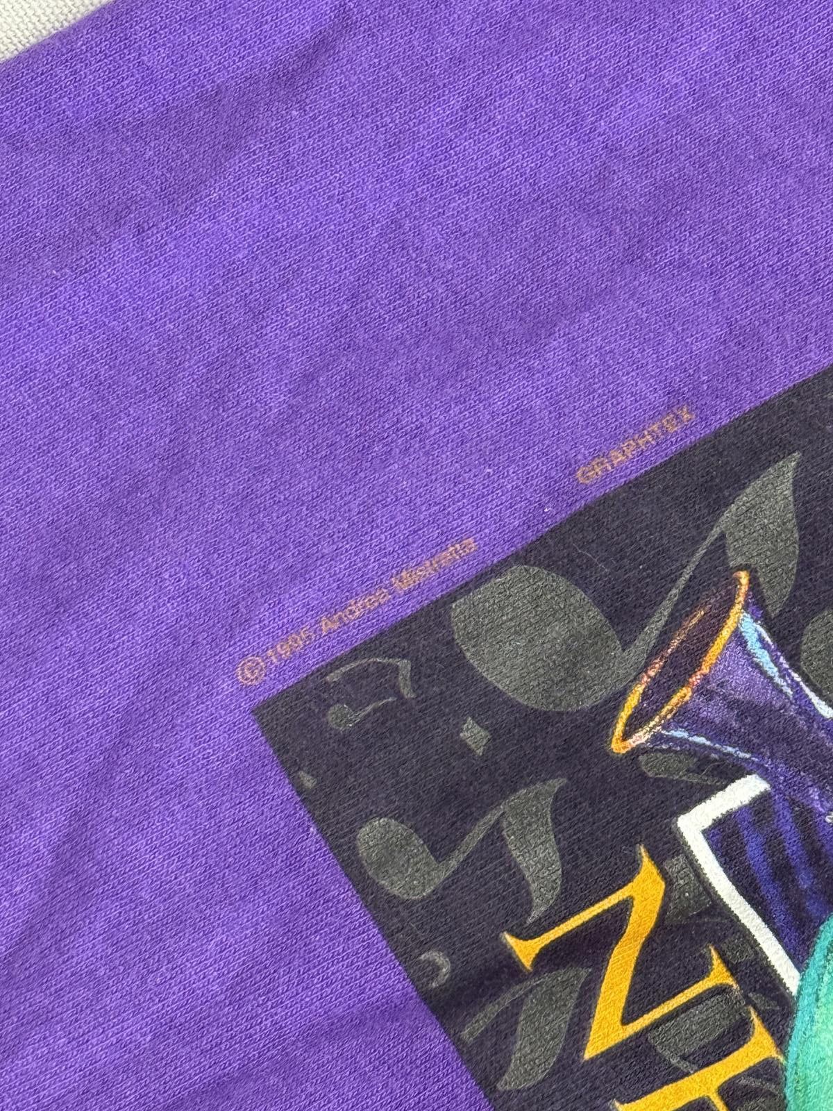 Fruit Of The Loom Vintage Mardi Gras T-shirt 1996 New Orleans Purple Tee - M Size US M / EU 48-50 / 2 - 4 Thumbnail