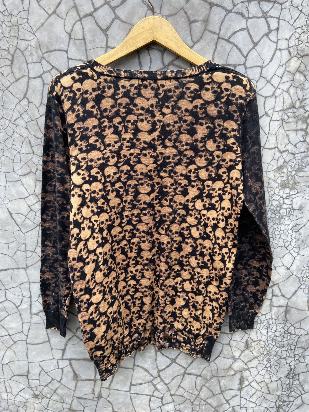 Japanese Brand Y2K Gothic Wild Party Japan Jacquard Skull Longsleeve Size US M / EU 48-50 / 2 - 6 Thumbnail