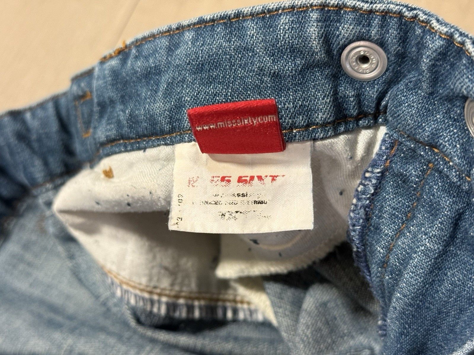 Miss Sixty Miss sixty 60 Baggy y2k Low rise Vintage Jeans pockets Size 29" - 19 Thumbnail