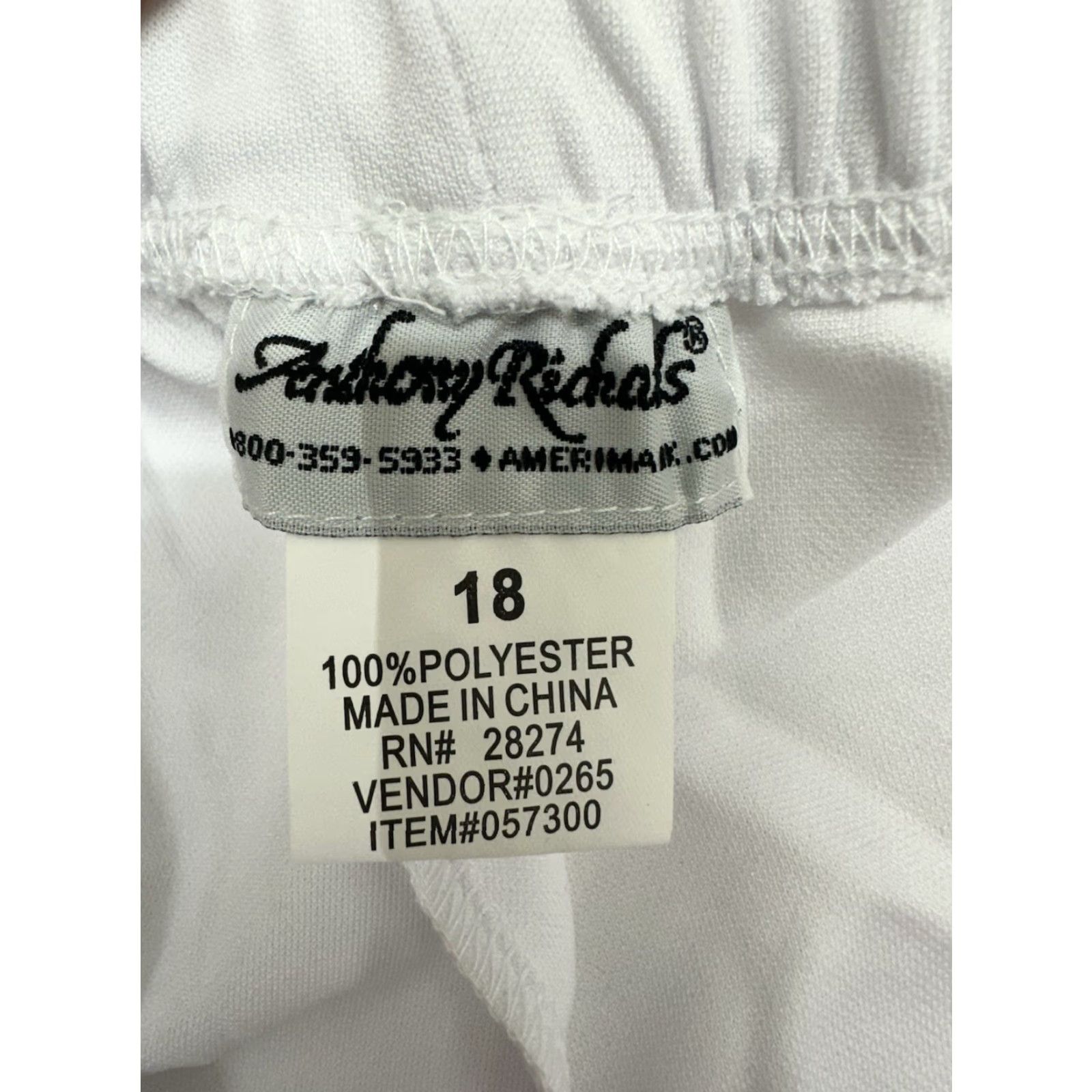 Vintage Anthony Richards Womens Pants Misses White Size 18 Elastic Waist Size 40" / US 18 - 3 Thumbnail