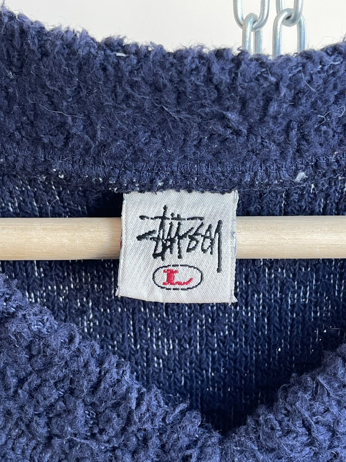 Stussy Surplus Gear VNeck Cotton Fleece Sherpa Vest Vintage 80s 90s Size US L / EU 52-54 / 3 - 10 Thumbnail
