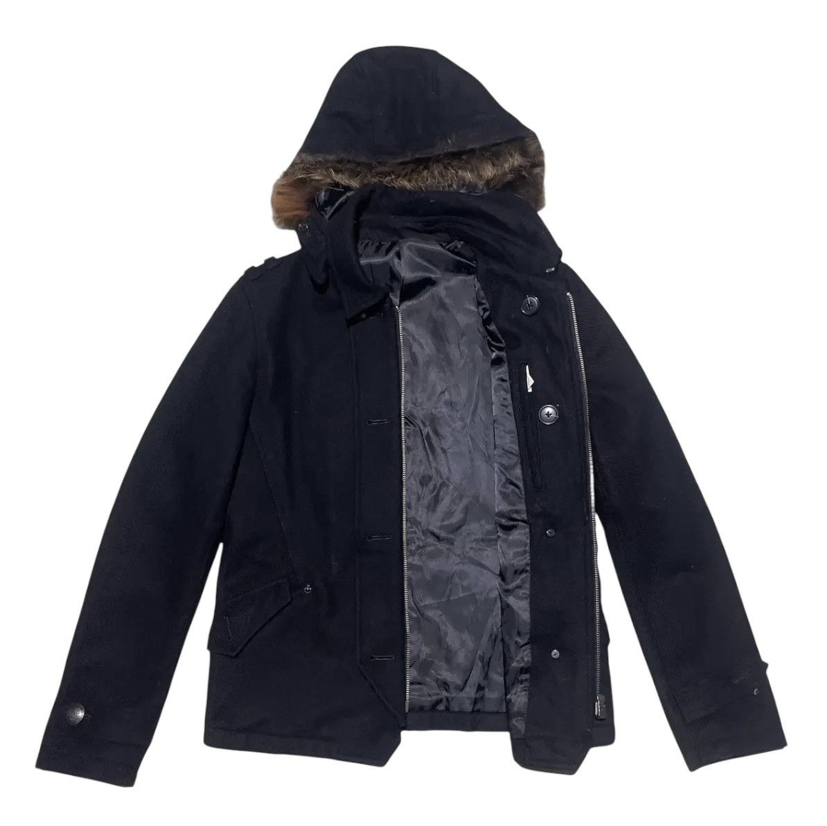 PPFM PPFM Japanese Double Layer Wool Blouson Jacket Fur Hooded Size US L / EU 52-54 / 3 - 3 Thumbnail