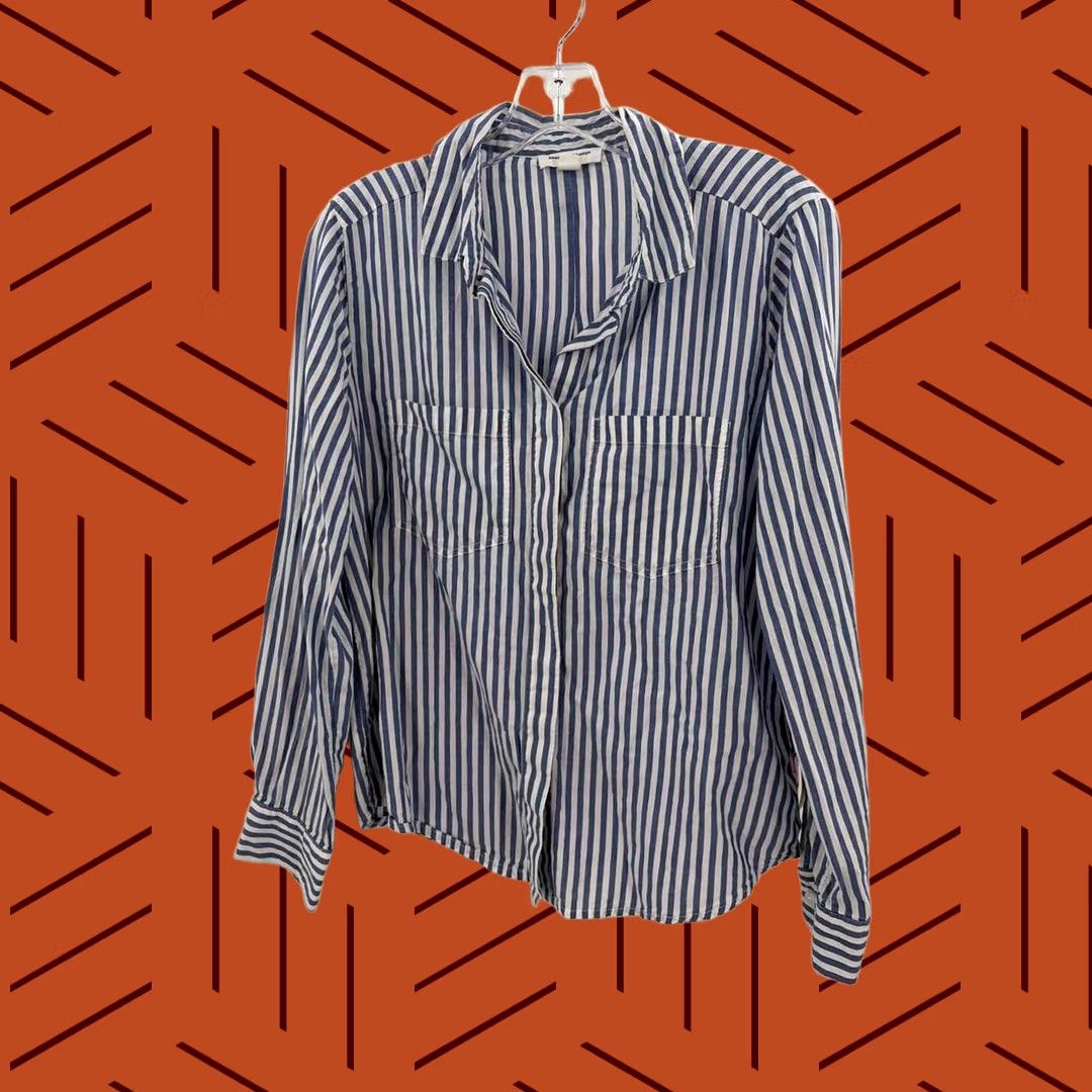Vintage Beachlunchlounge Blue Button Down Shirt Small Regular Women? (adjusted) Size S / US 4 / IT 40 - 1 Thumbnail