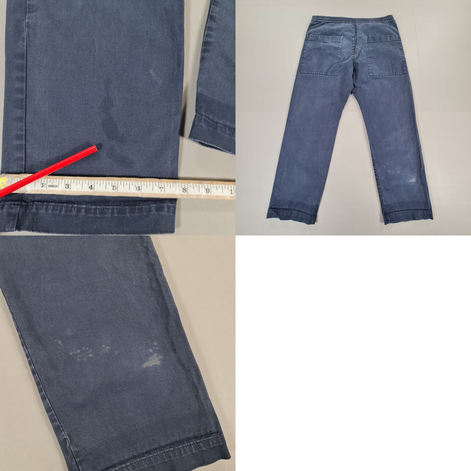 Barena BARENA Venezia Mens Trousers Navy Blue Small 46 Drawstring Cotton Chino Pants Tapered Pockets 98% Cotton 2% Elastane Italy Vintage Mens Size US 29 - 8 Thumbnail