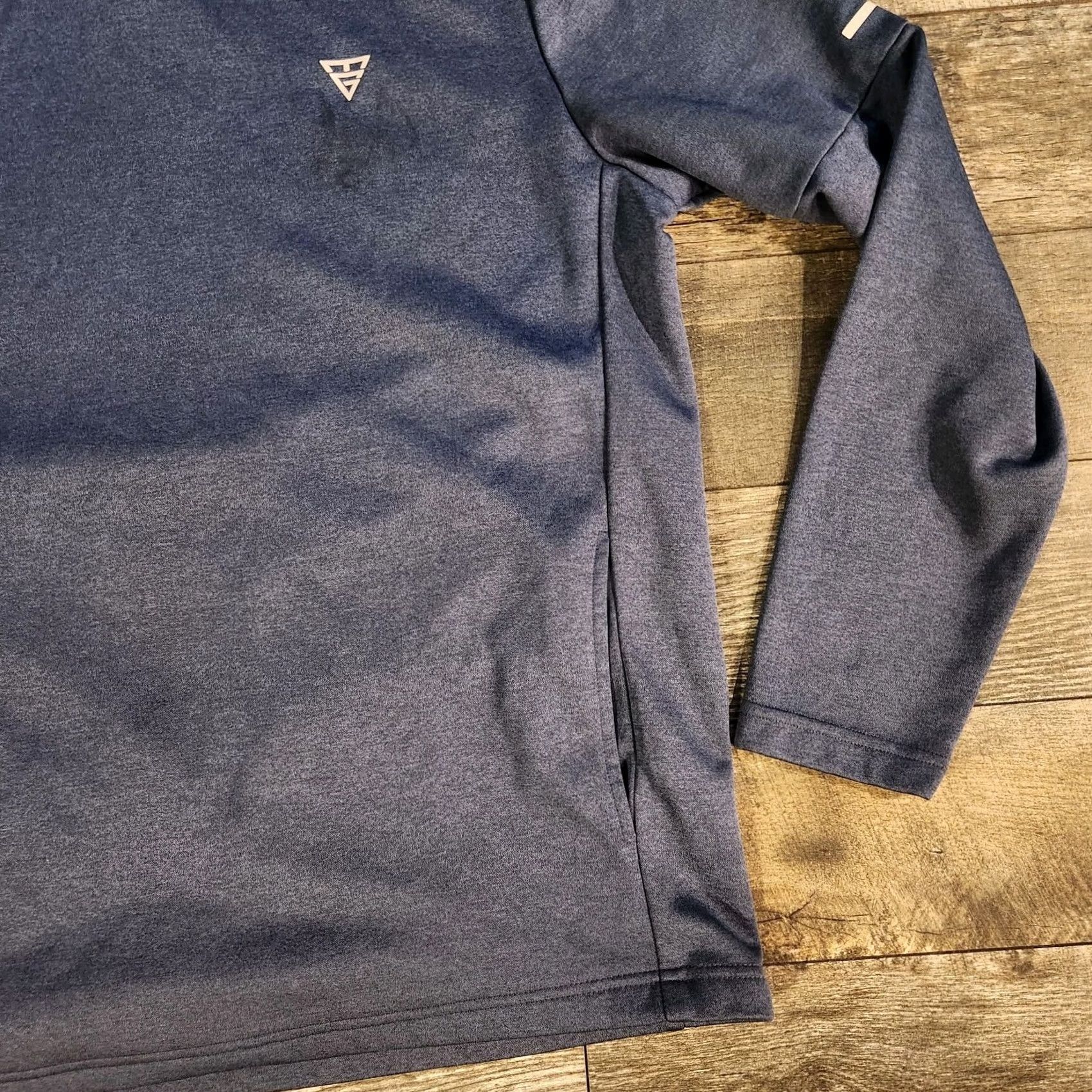 Vintage Maelreg Performance Hoodie Men's M Golf Active Pullover Navy Blue Polo Dot Pattern Logo Accents Athletic Fit Pockets Lightweight Fleece Size US M / EU 48-50 / 2 - 2 Thumbnail