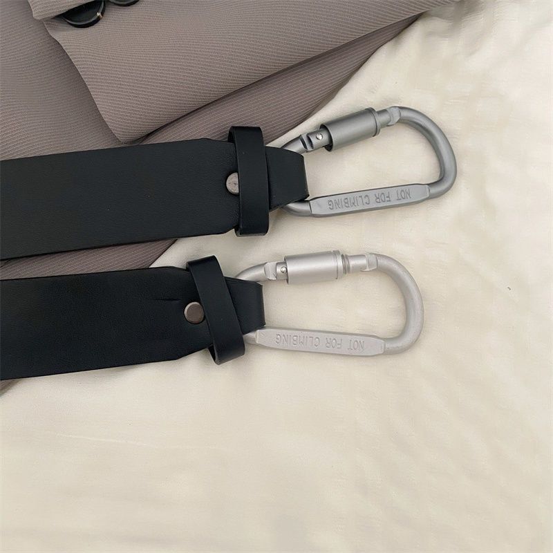 Designer × Vintage PU Leather Carabiner Belt Size ONE SIZE - 4 Thumbnail