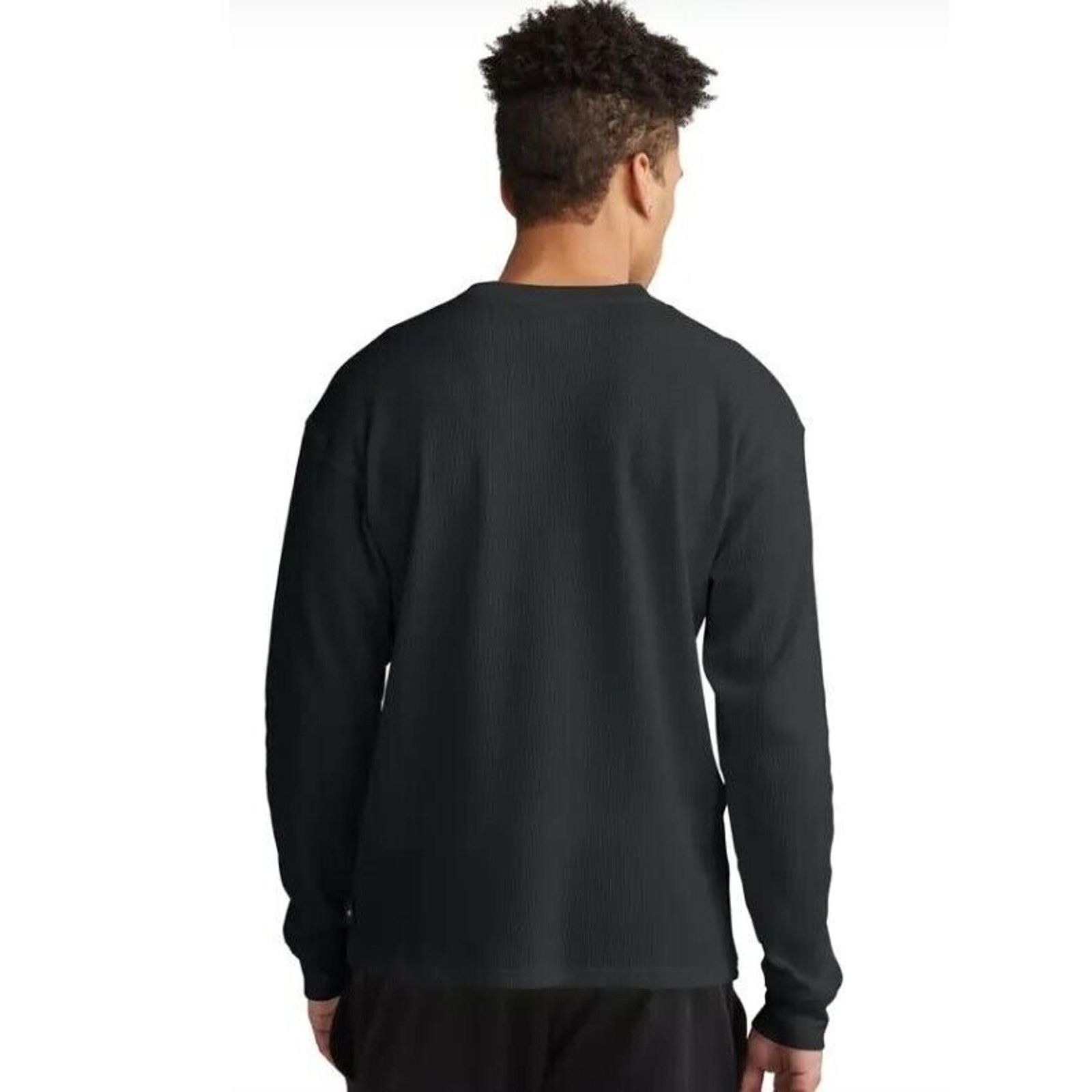Champion Champion Men's Black Cotton Waffle Thermal T-Shirt Size 2XL Size US XXL / EU 58 / 5 - 2 Thumbnail