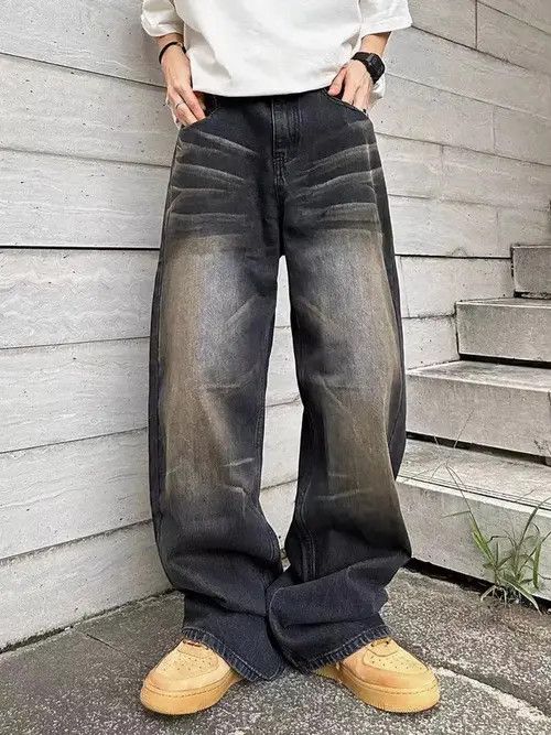 Jean Retro nostalgic straight-leg gradient draped jeans Size US 32 / EU 48 - 1 Thumbnail
