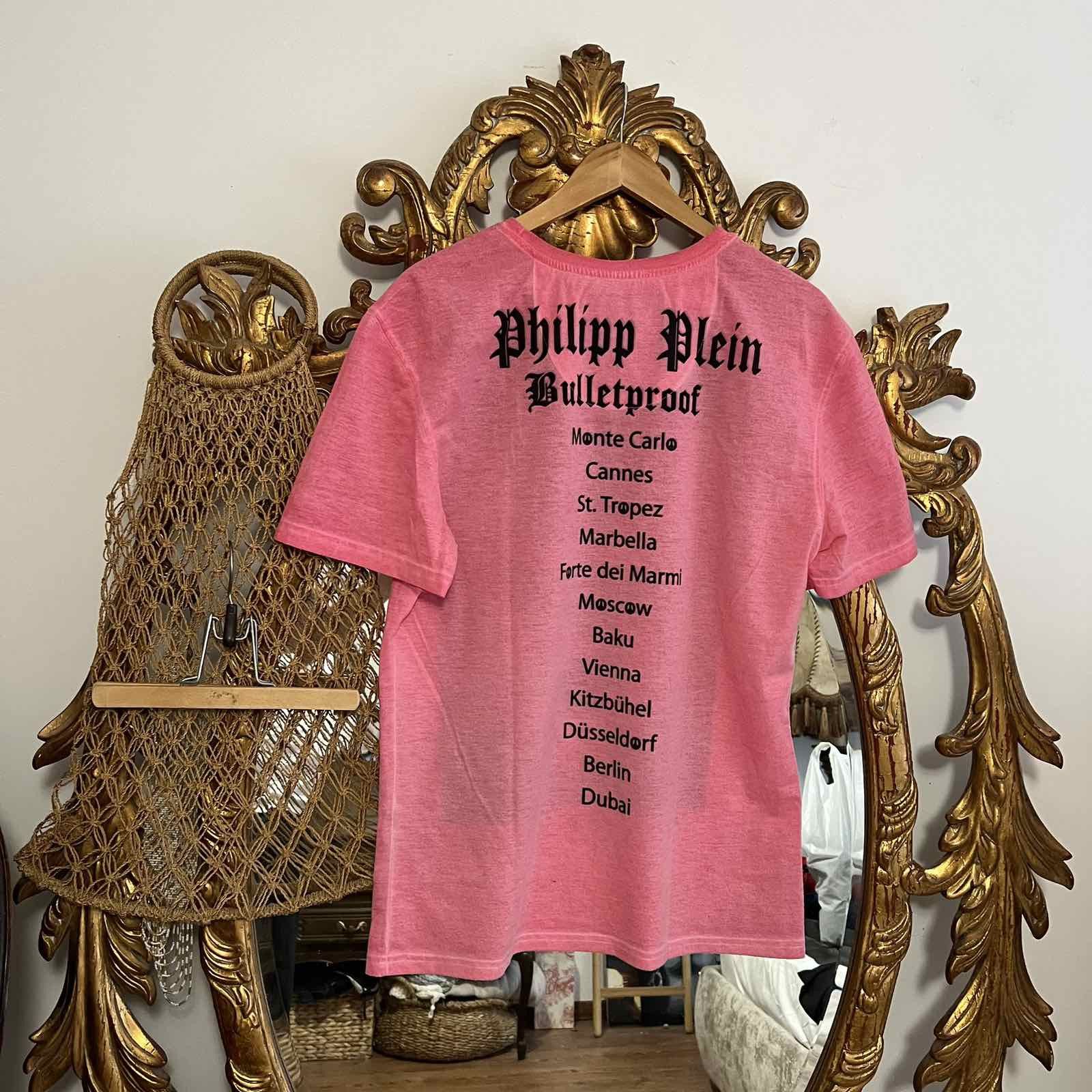 Designer × Philipp Plein Rare Pink Philipp Plein T-Shirt Sz M Size US M / EU 48-50 / 2 - 2 Thumbnail