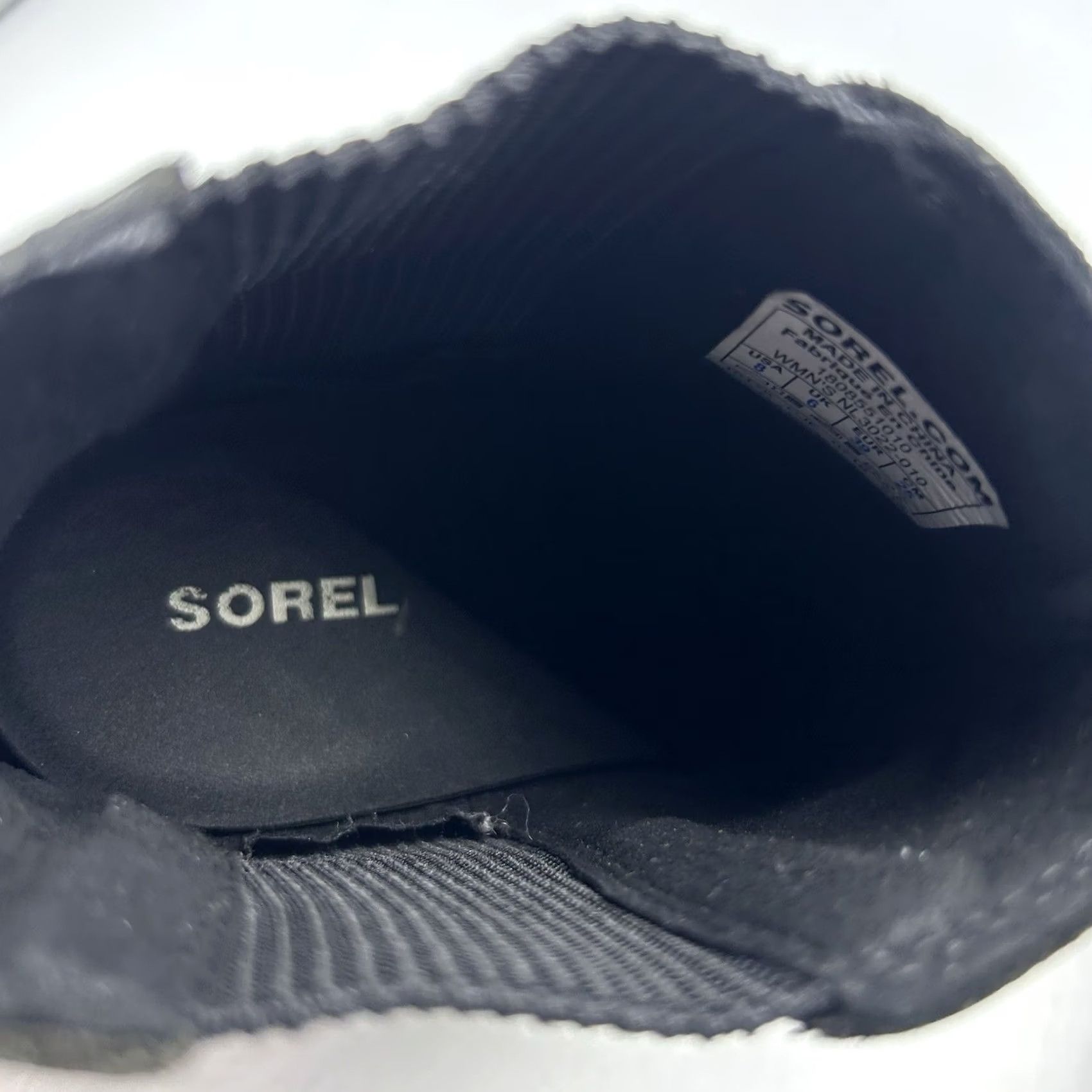SOREL Sorel Chelsea Boots Womens 8 M Joan of Arctic Wedge II Black Nubuck Leather Size US 8 / IT 38 - 7 Thumbnail