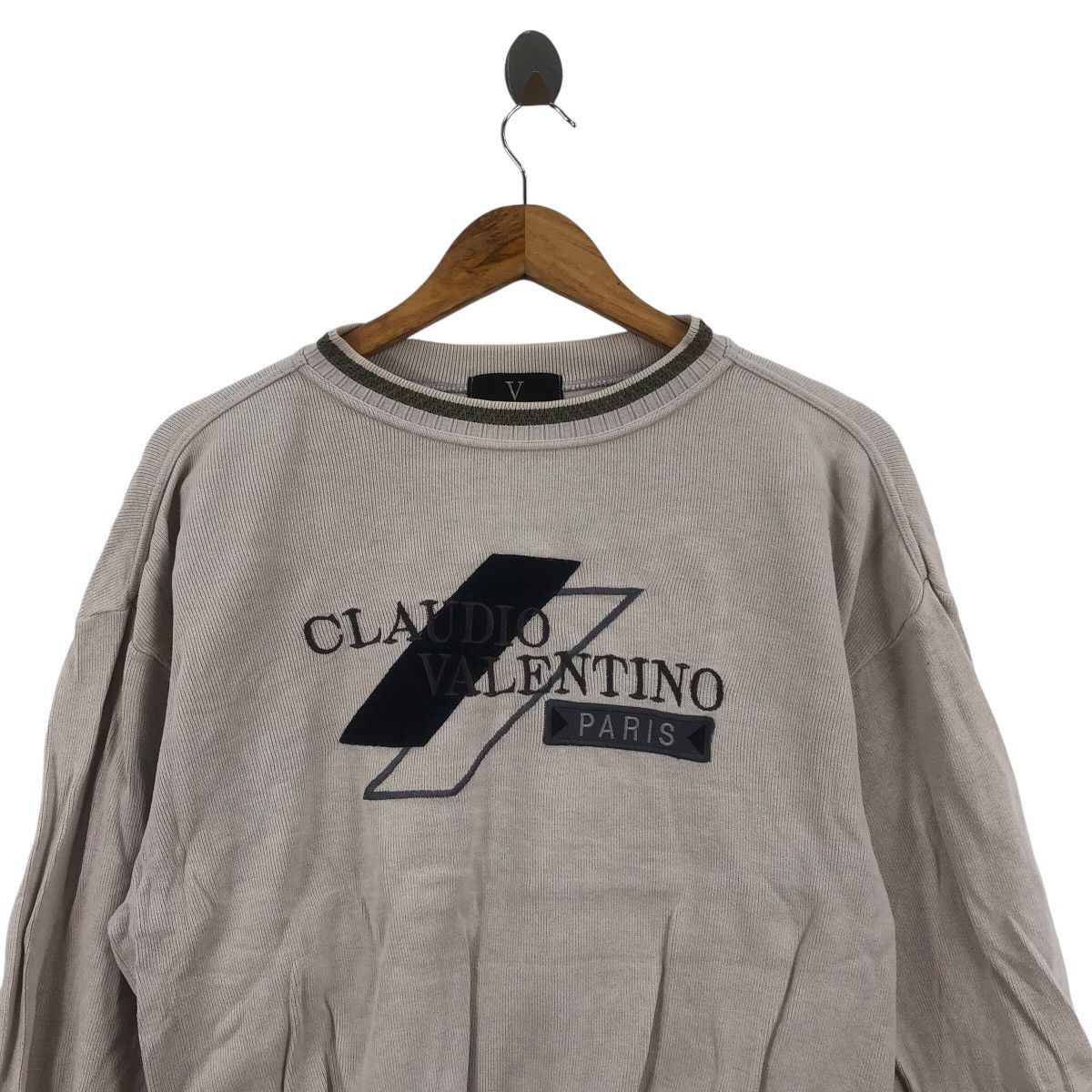 Vintage Vintage Designer CLAUDIO VALENTINO PARIS Pullover Sweatshirt Size M / US 6-8 / IT 42-44 - 2 Thumbnail