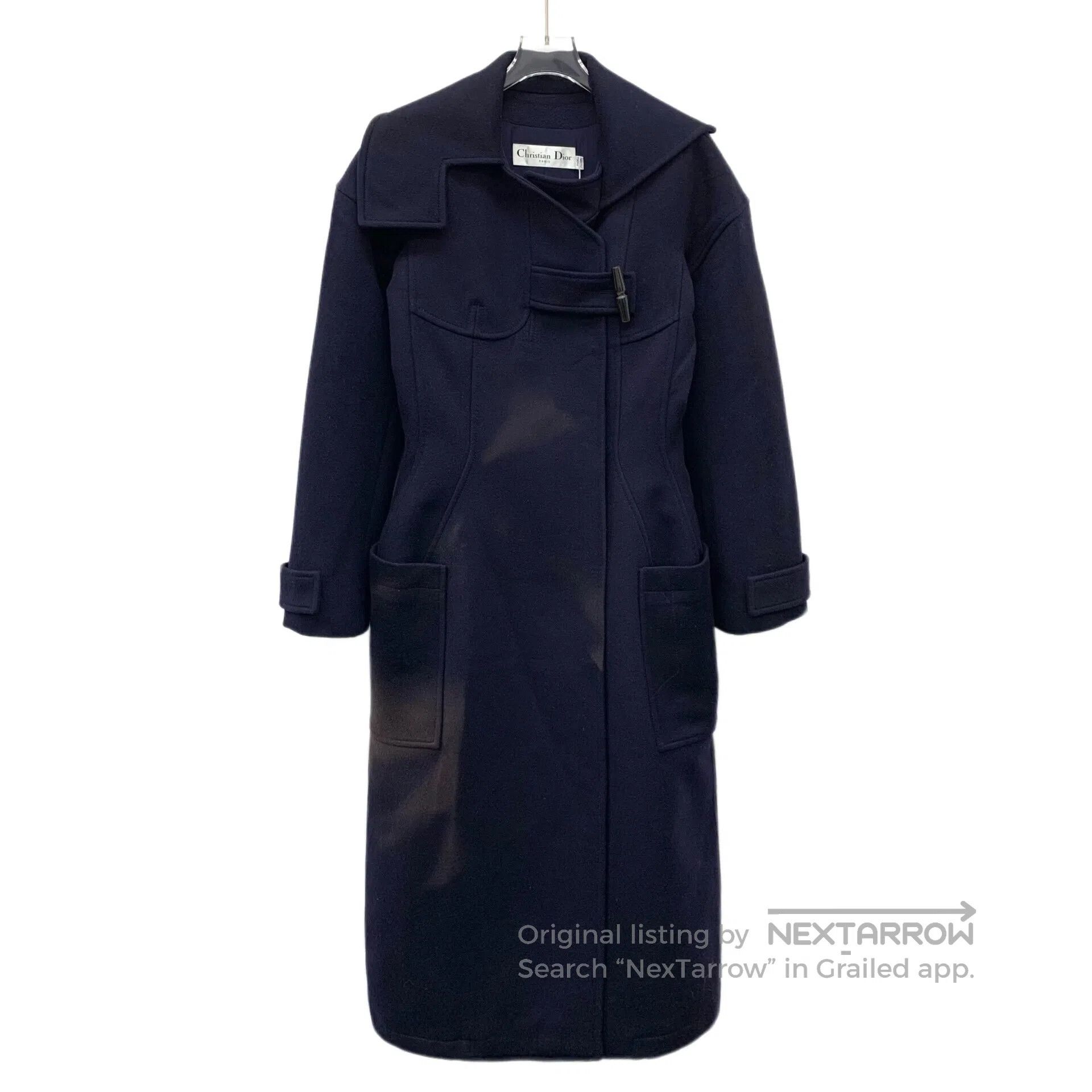 Dior Dior Navy Blue Wool Collar Toggle Long Sleeve Overcoat Coa Size XS / US 0-2 / IT 36-38 - 1 Thumbnail