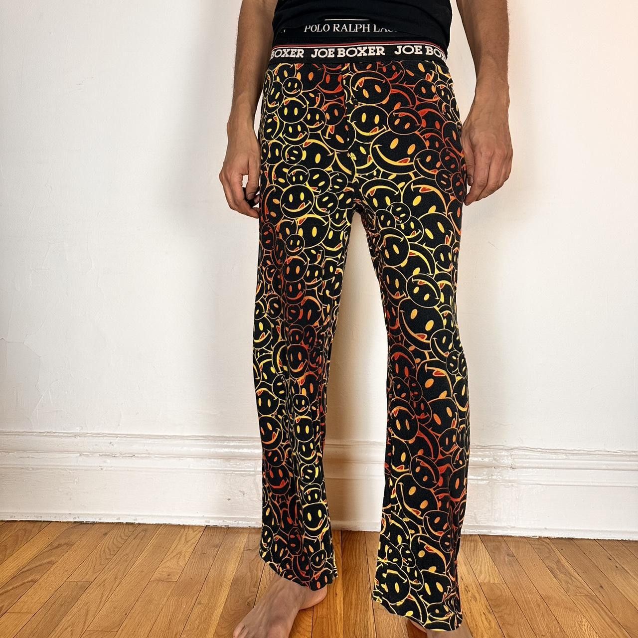 Joe Boxer JOE BOXER BLACK OMBRÉ SMILING FACE COTTON LOUNGE PANTS _ XL Size US 36 / EU 52 - 1 Thumbnail