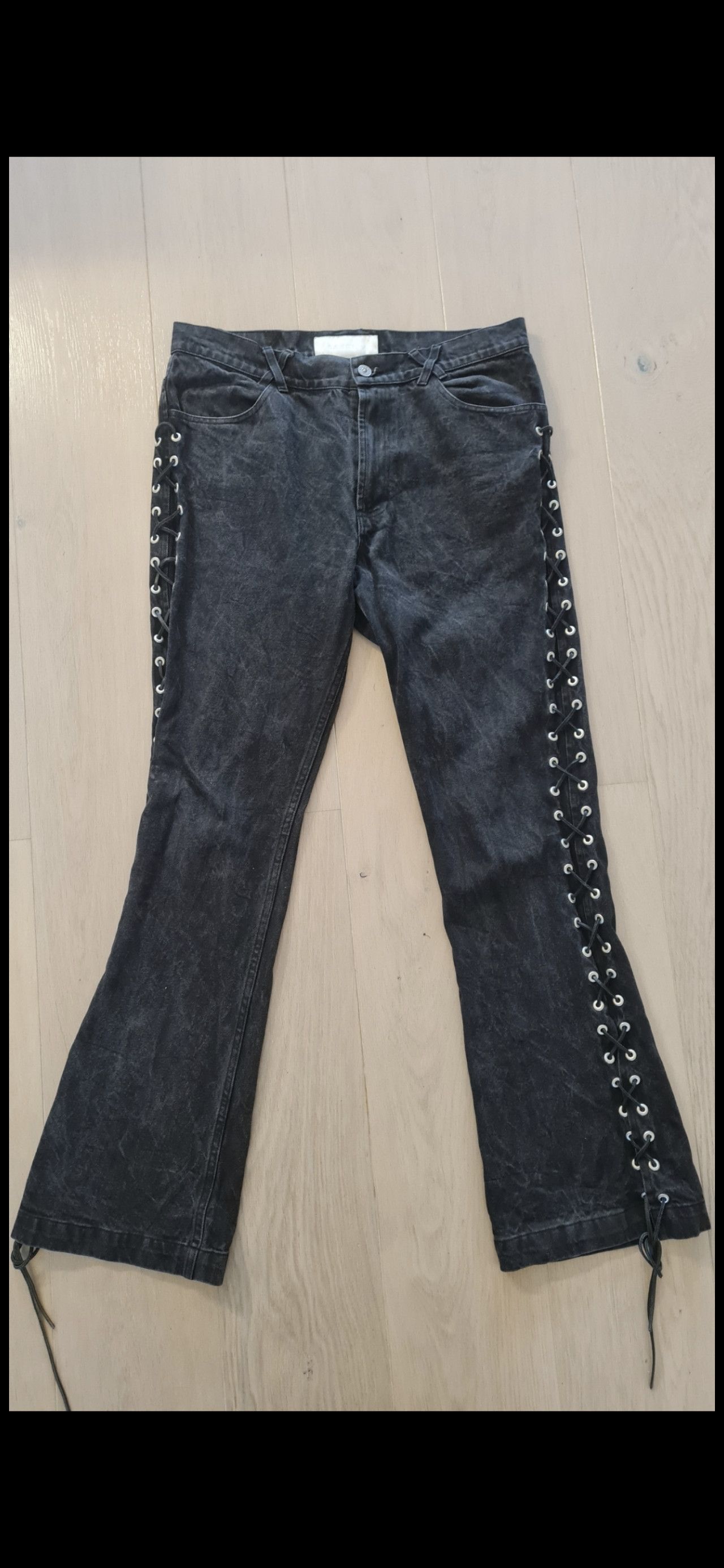 Sangiev Sangiev Lace Up Jeans 34 Size US 34 / EU 50 - 1 Thumbnail