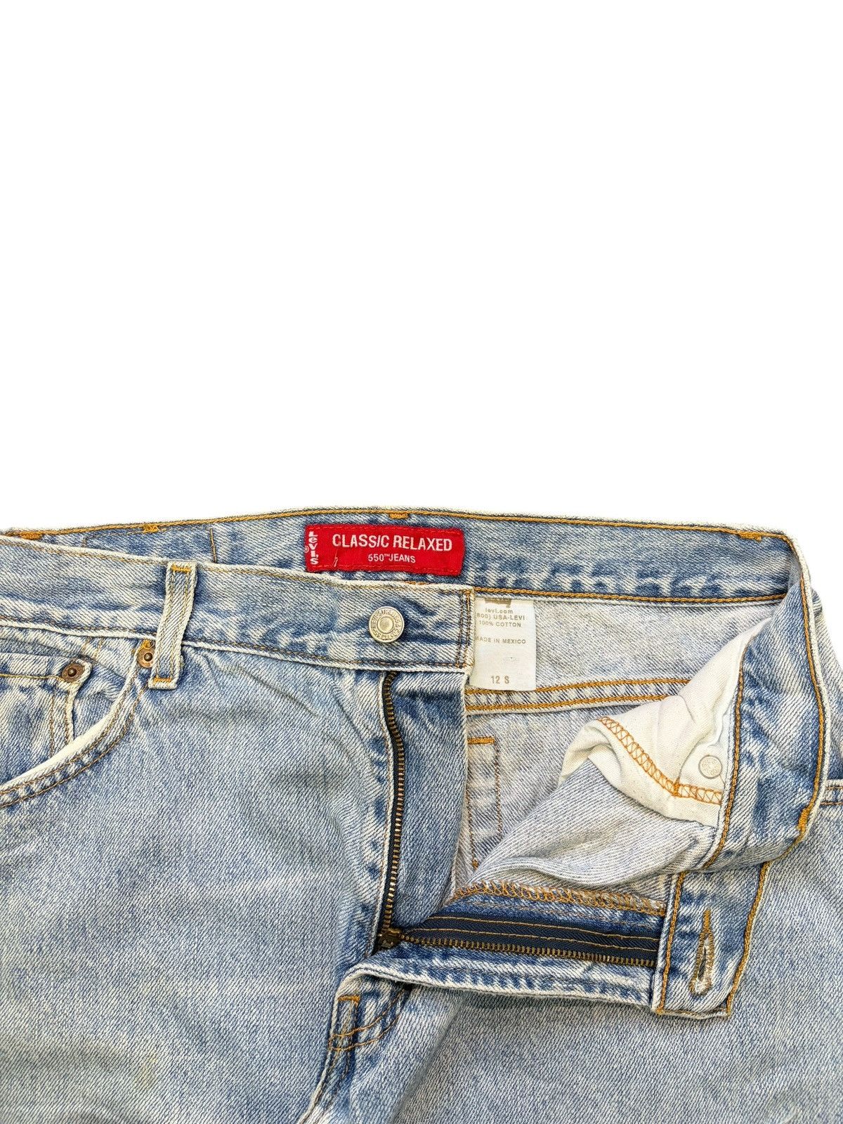 Levi's Vintage 90s Levis 550 Punk Heavy Distressed Jeans Size 30" / US 8 / IT 44 - 5 Thumbnail