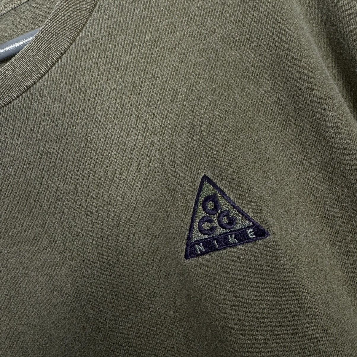 Nike Vintage Nike ACG Embroidered Small Logo Olive T Shirt Size US XL / EU 56 / 4 - 4 Thumbnail