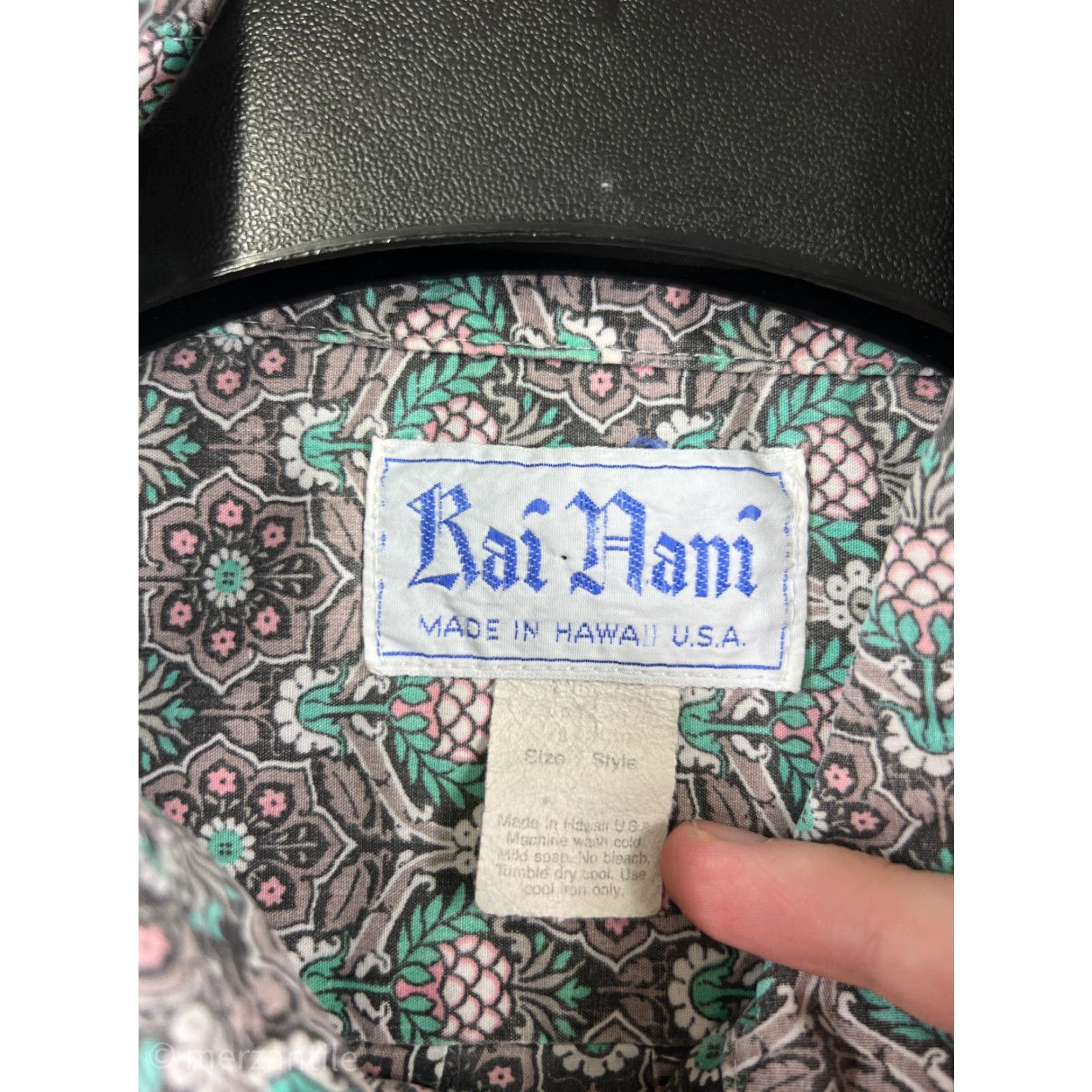 Vintage Kai Nani Polo Shirt Men XL Gray Hawaiian Pineapple Print Shirt Polo Men XL Gray Hawaiian Size US XL / EU 56 / 4 - 3 Thumbnail
