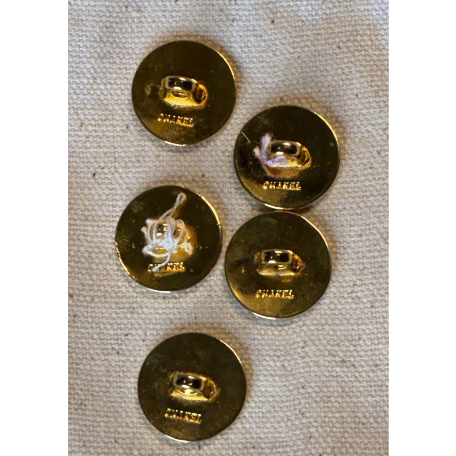 Chanel CHANEL Gold Plated Buttons - Set of 5 - Matelassé Flap Bag Size ONE SIZE - 2 Thumbnail