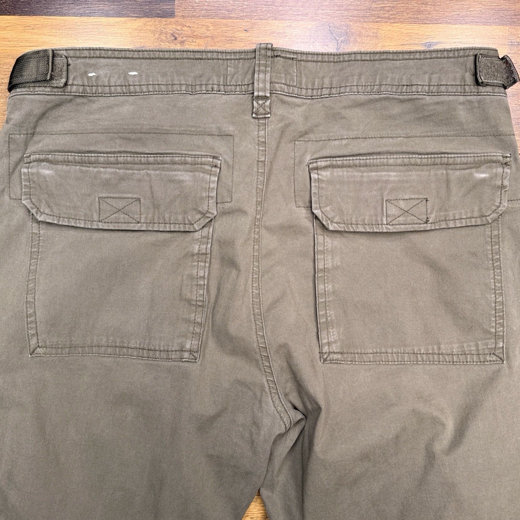 Abercrombie & Fitch Slim Straight Pants Mens 30x30 Green Mid Rise Zip Pockets
