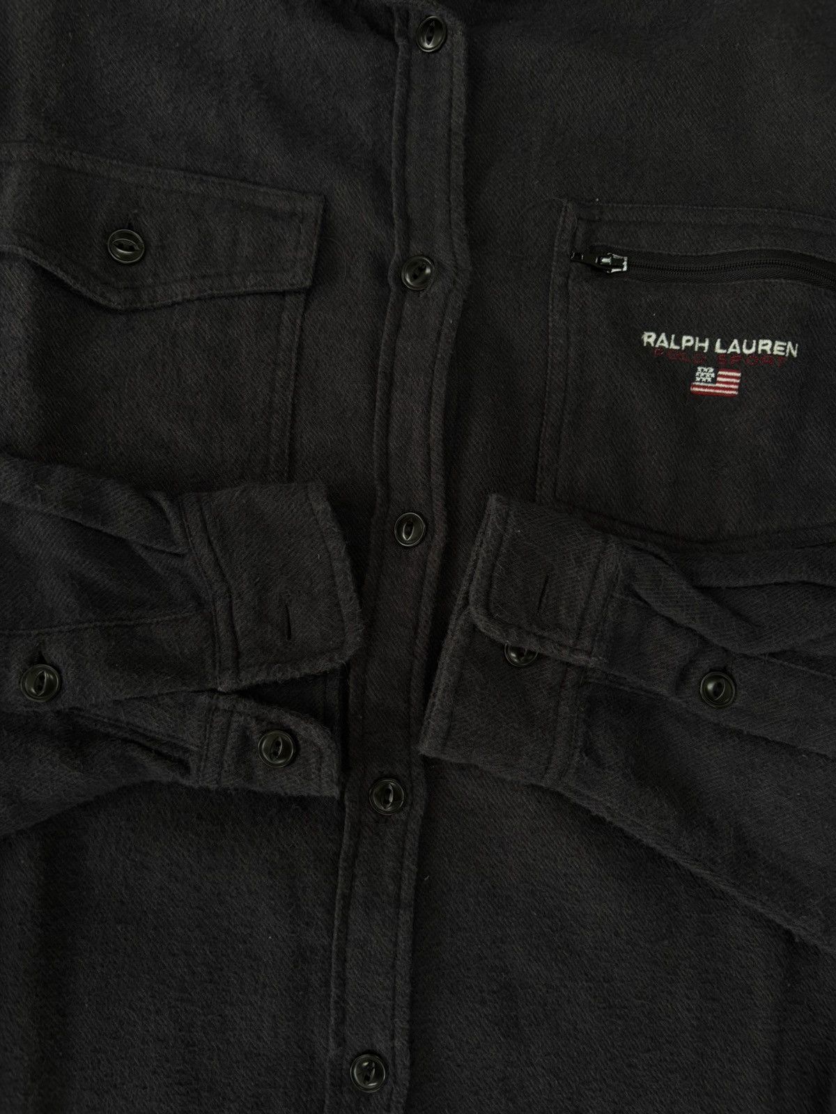 Japanese Brand × Polo Ralph Lauren × Vintage Vintage Polo Sport Ralph Lauren Flannel Black Impact 21 Size US M / EU 48-50 / 2 - 5 Thumbnail