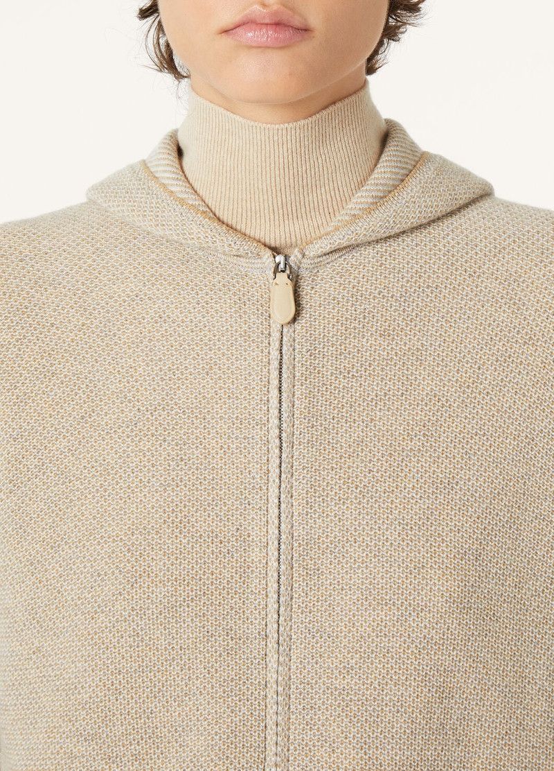 Loro Piana o1srvl11e0526 FAP2129 Varallo Hooded Bomber Jacket in Beige Size M / US 6-8 / IT 42-44 - 3 Thumbnail