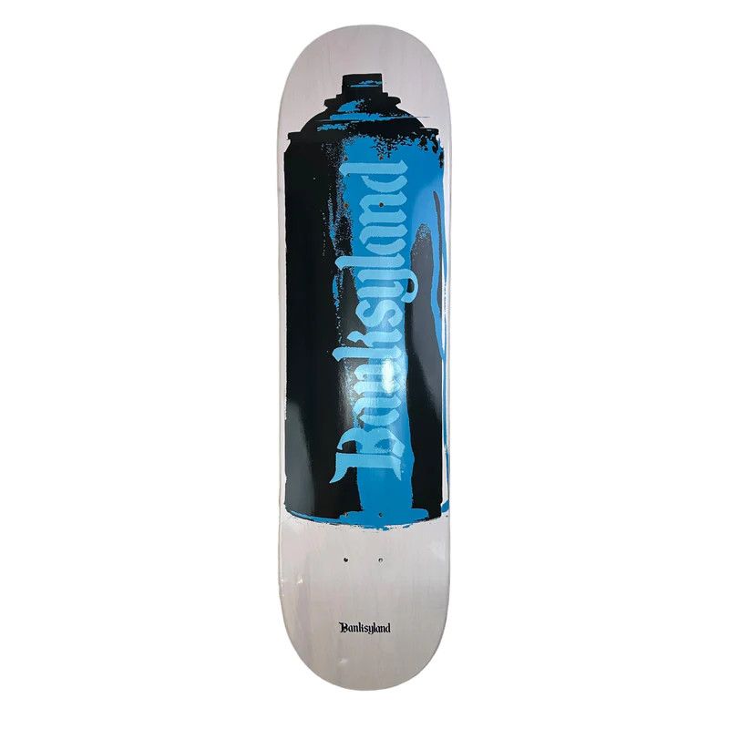 image of Vintage Banksy “Banksyland” Spray Paint Deck White, Men's