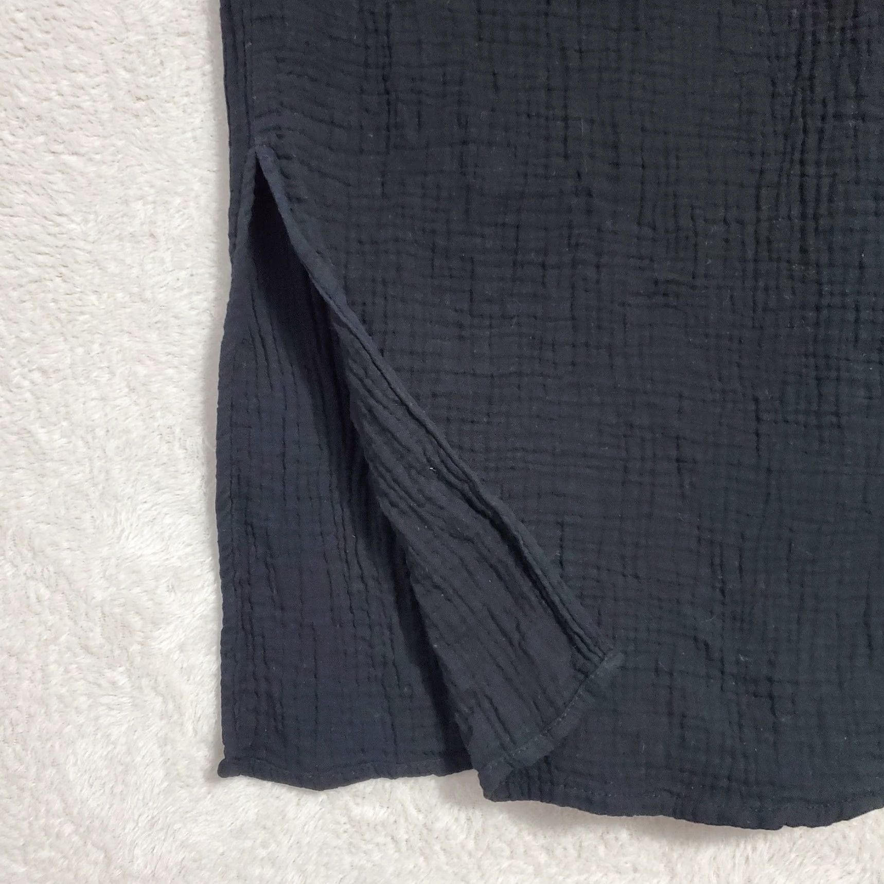 Vintage VINTAGE Tribal Jeans Gauze Pants Women XL Black Crinkle Cotton Crop Wide Leg Lagenlook Size 40" / US 18 - 6 Thumbnail