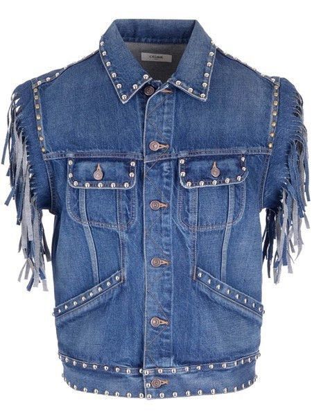 Vest in Dark Union Wash