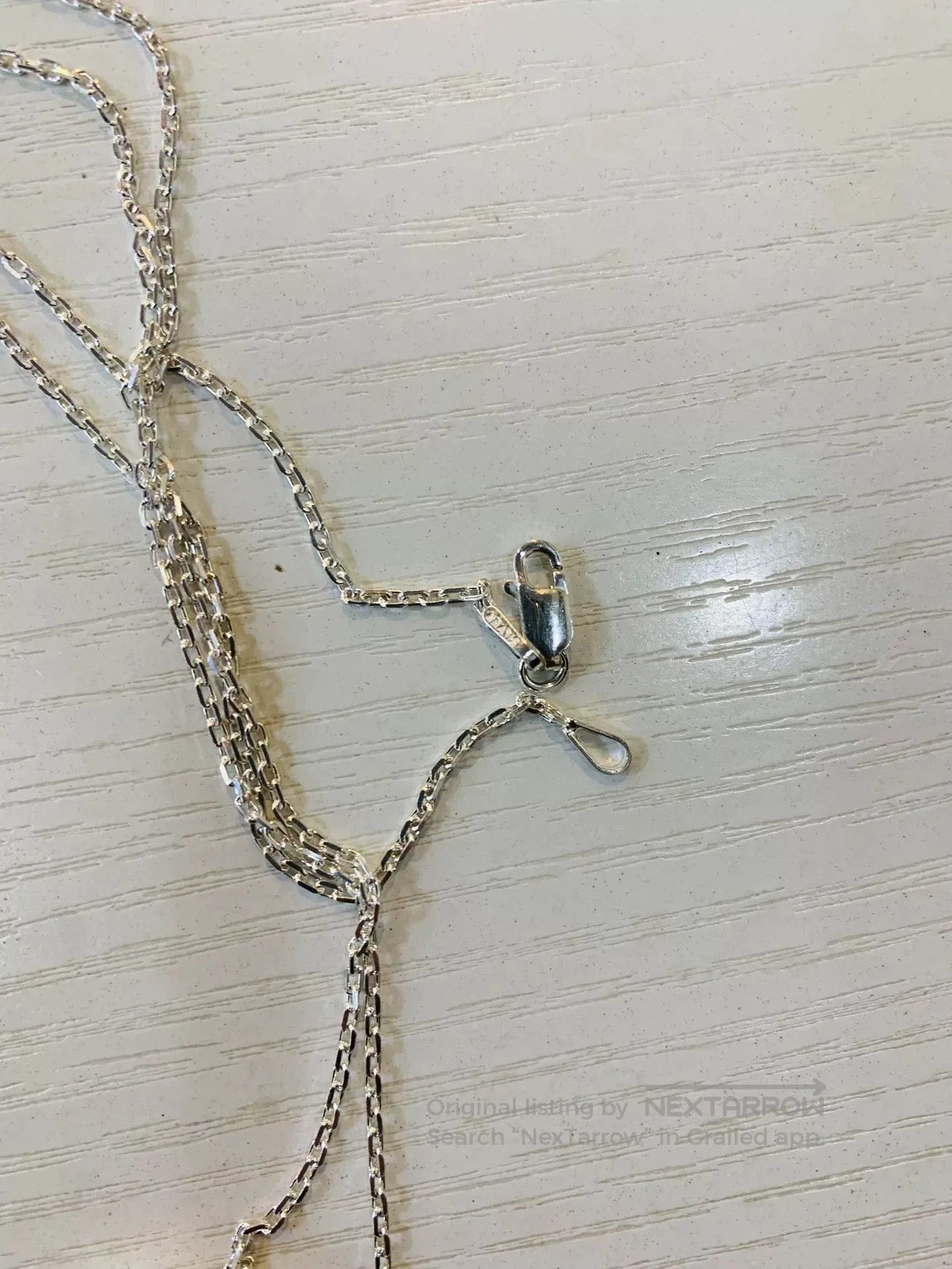 AQUA Silver Chain Necklace with Rotating Feature. Size ONE SIZE - 3 Thumbnail