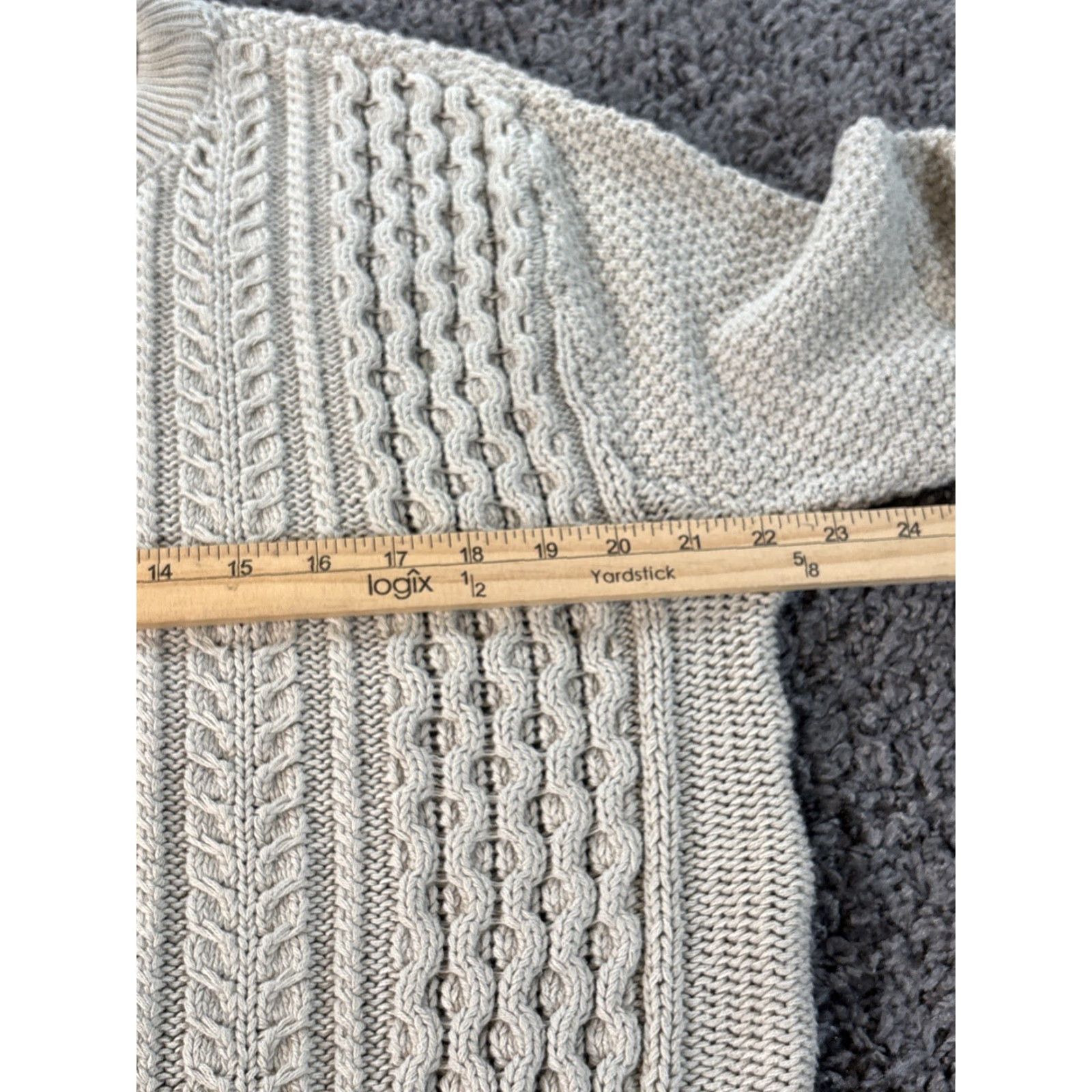 Vintage VINTAGE Lord Jeff Sweater Men L Ivory 80s 90s Chunky-Knit Crew Neck Pullover Made in USA Size US L / EU 52-54 / 3 - 3 Thumbnail