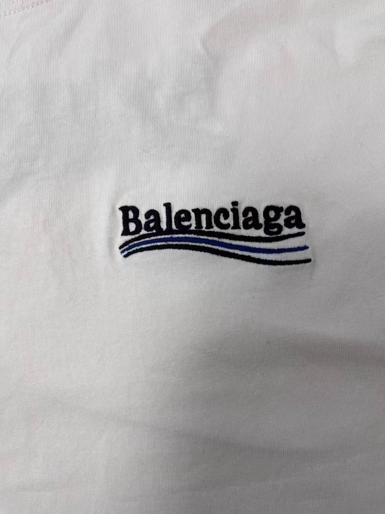 Balenciaga Balenciaga logo print crewneck SS Tee men's beige S Size US S / EU 44-46 / 1 - 3 Thumbnail