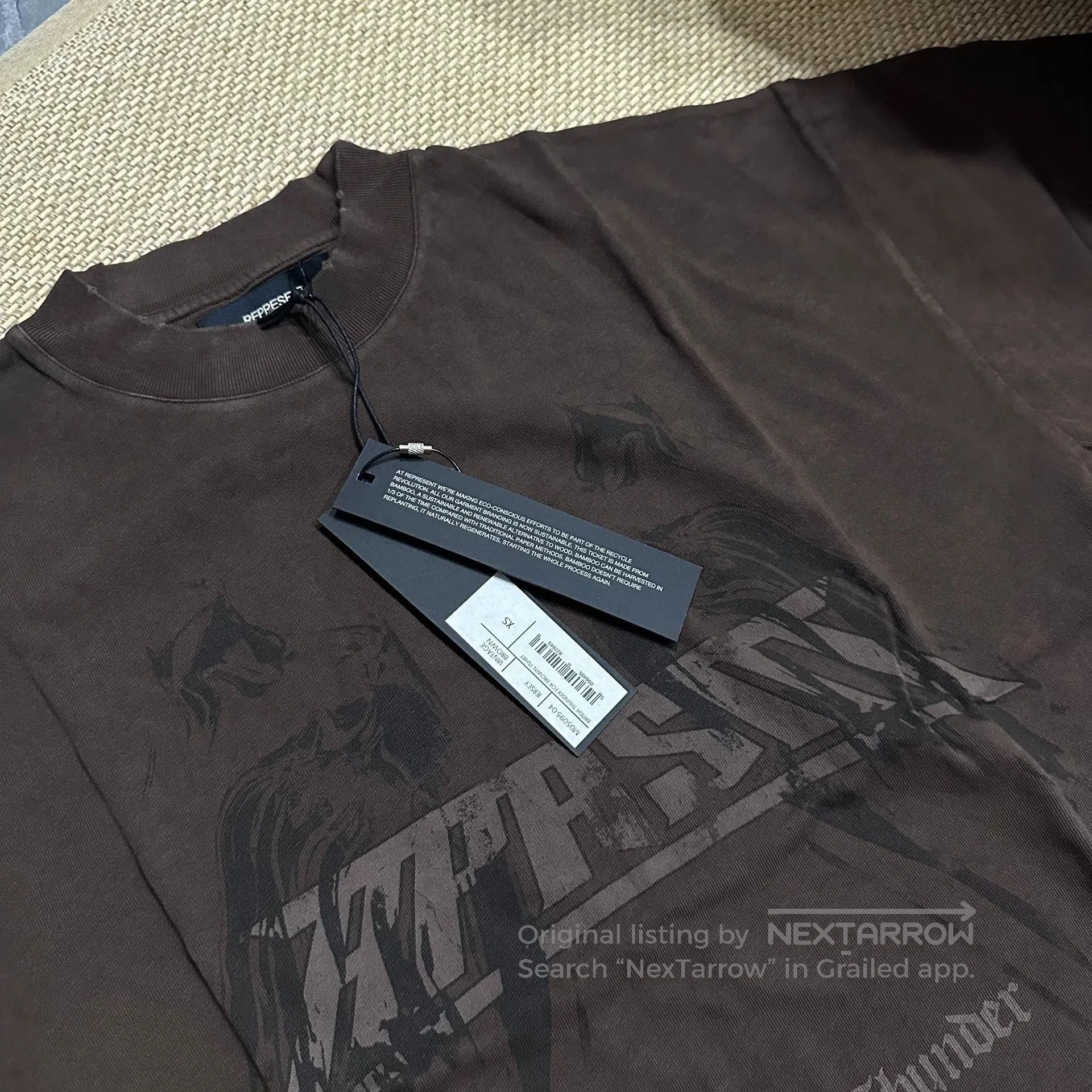 BLACK SIGN Represent Brown Short Sleeve T. Size US XS / EU 42 / 0 - 3 Thumbnail