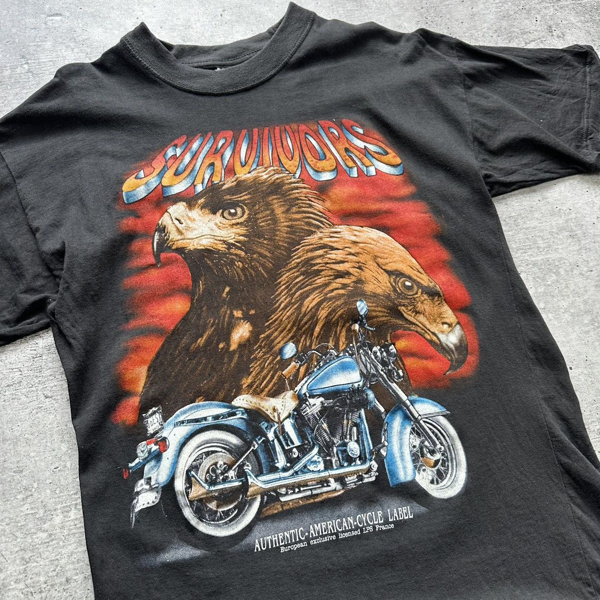 Vintage Vintage Survivors Motorcycle Eagle T-shirt Black Men’s Sz M Size US M / EU 48-50 / 2 - 6 Thumbnail