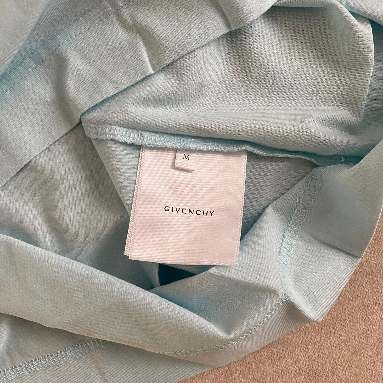 Givenchy Baby Blue Embroidered College Logo T-Shirt Size US M / EU 48-50 / 2 - 6 Thumbnail