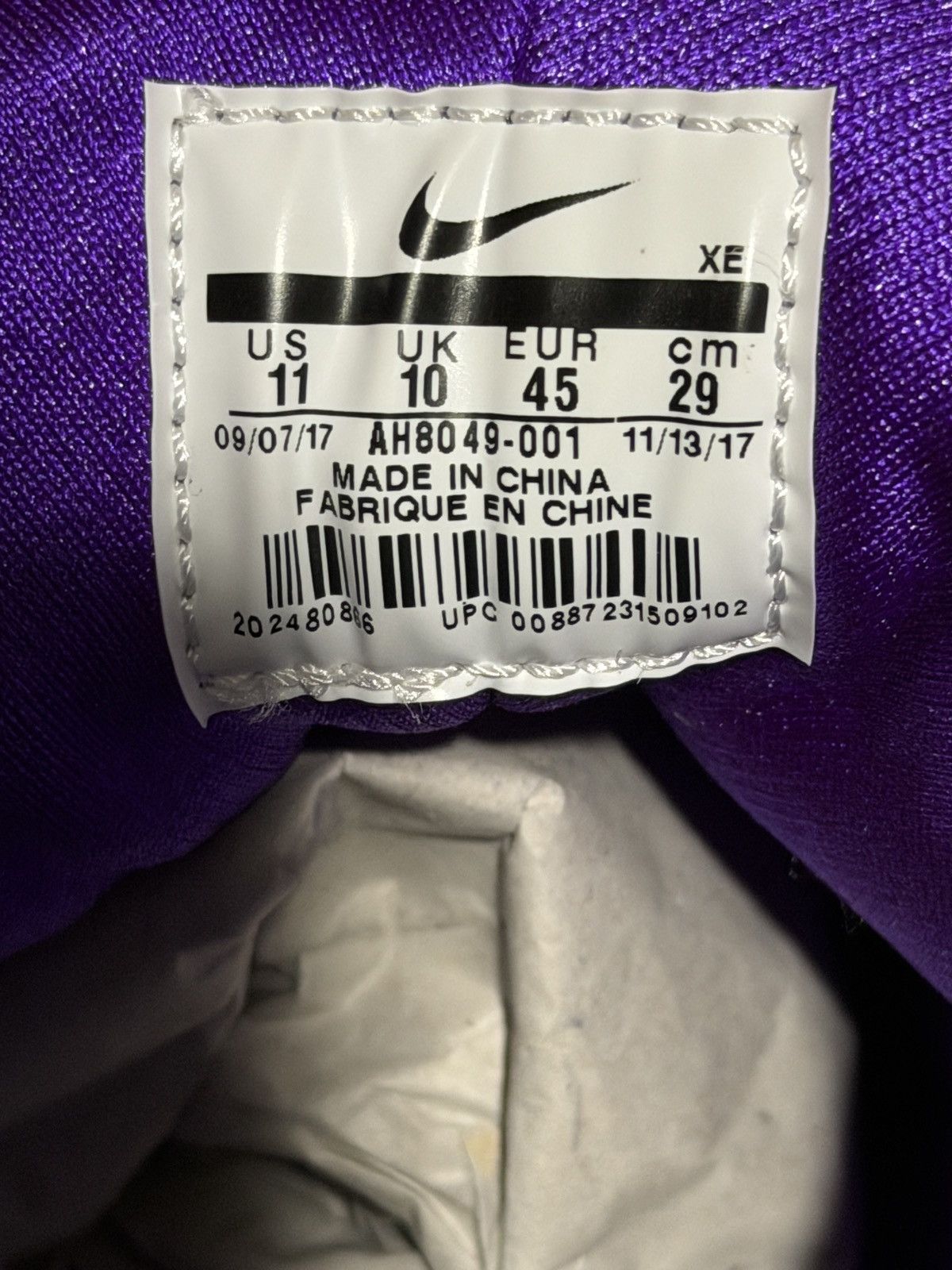 Nike 2018 Nike Air Huarache Run '91 "Purple Punch" Size US 11 / EU 44 - 6 Thumbnail
