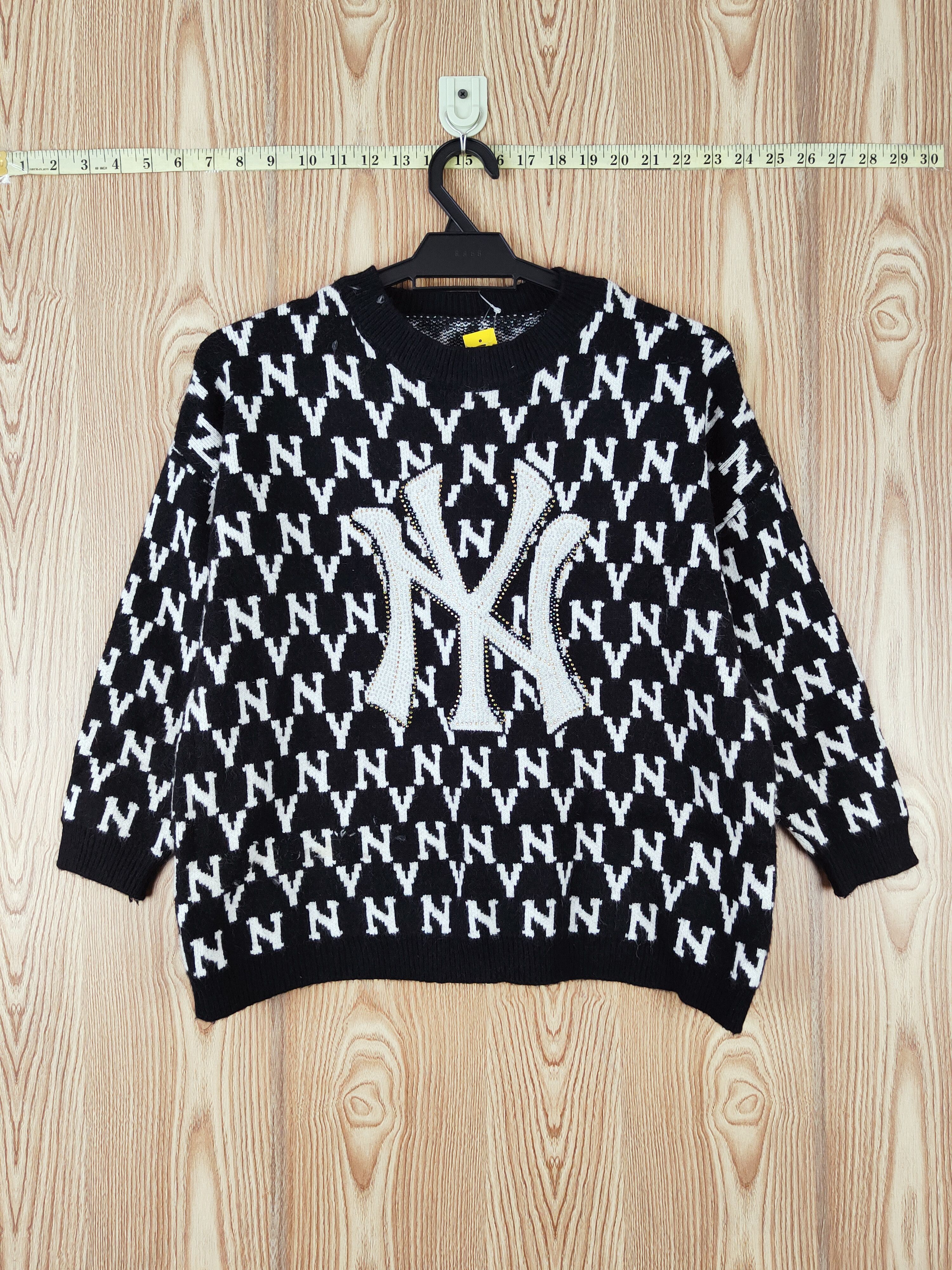 Homespun Knitwear × I Love NY × New York Yankees Japanese Brand Black White NY Knitwear Sweatshirts #W880 Size M / US 6-8 / IT 42-44 - 1 Thumbnail