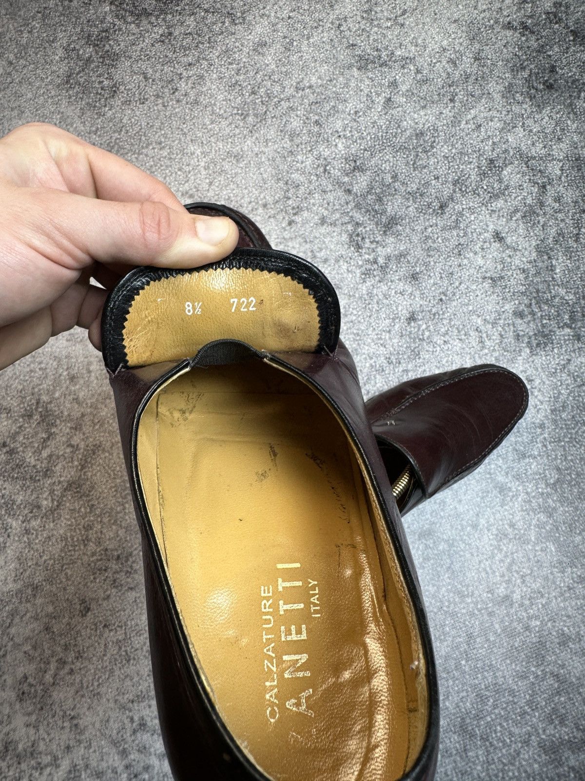 Vintage Zanetti Casual Leather Shoes Streetwear Luxury 8,5