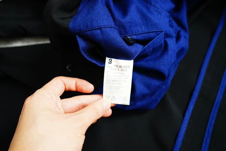 Yohji Yamamoto Yohji Yamamoto Yohji Yamamoto Black Blazer with Blue Detai Size US M / EU 48-50 / 2 - 7 Thumbnail