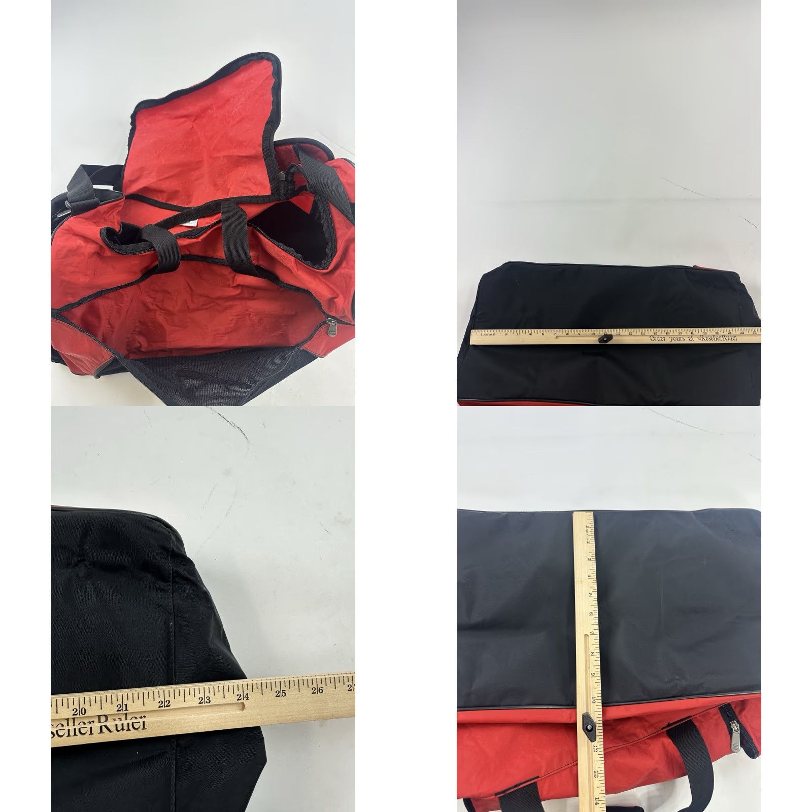 Nike VINTAGE Nike Duffle Bag Crossbody Strap Nylon Red PocketS Shoe Compartment Training Bag Unisex Adults Duffle Athleisure Casual Travel Large Size ONE SIZE - 10 Thumbnail