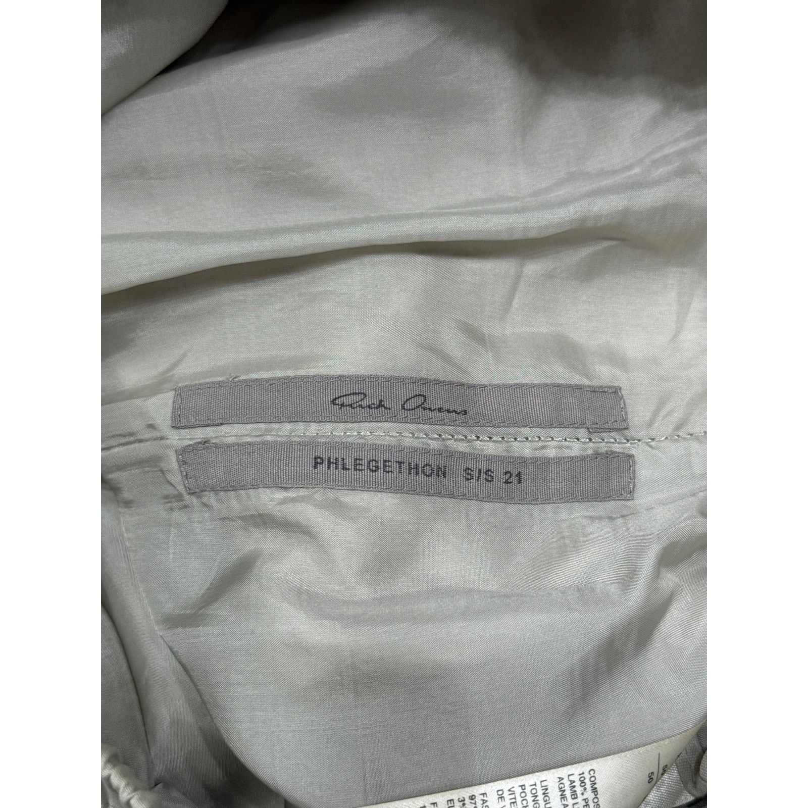 2021 Rick Owens “Phlegeton” distressed leather Bauhaus Pants