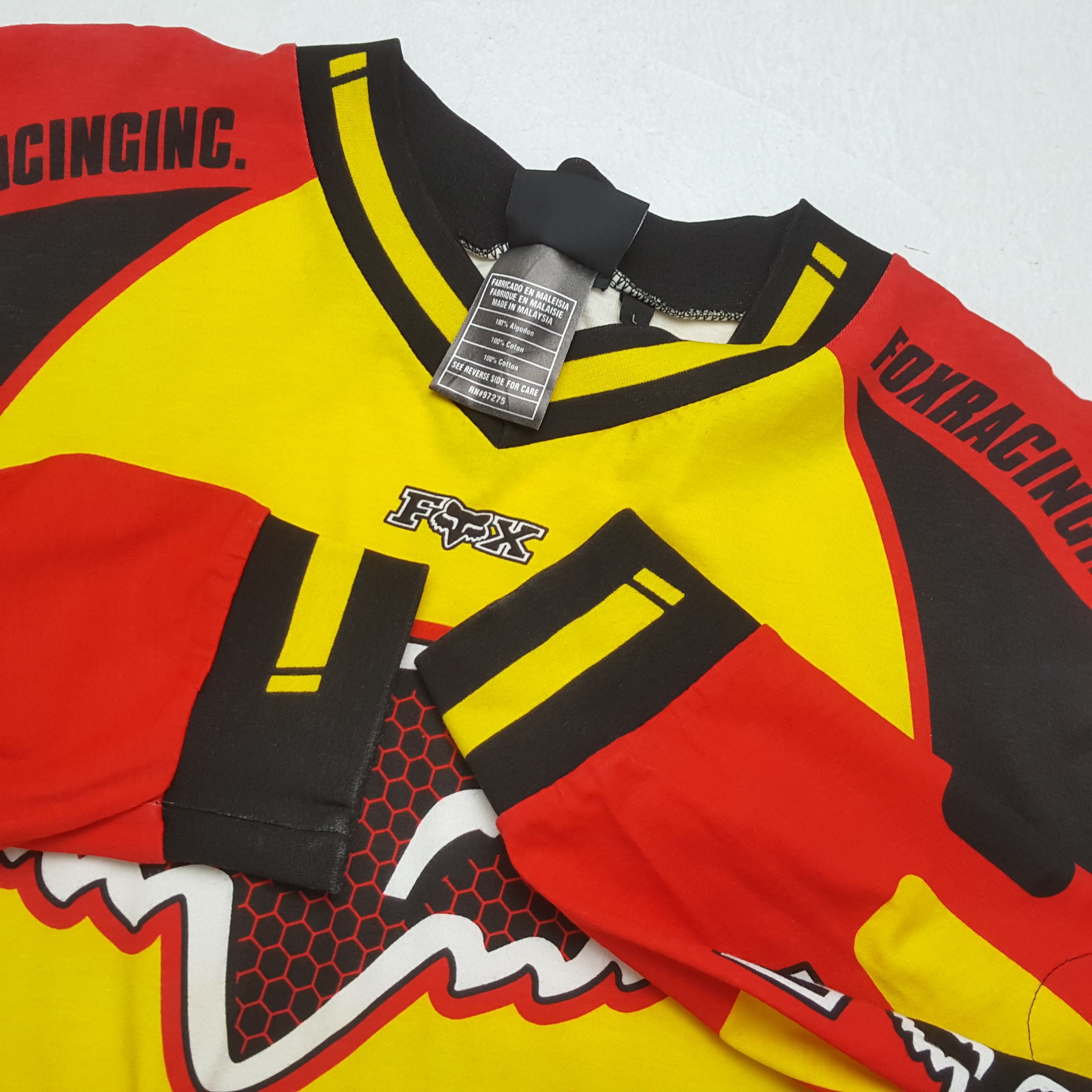 Fox Racing × Vintage FOX RACING Extreme Sports Motocross Racing Tshirt Size US L / EU 52-54 / 3 - 9 Thumbnail