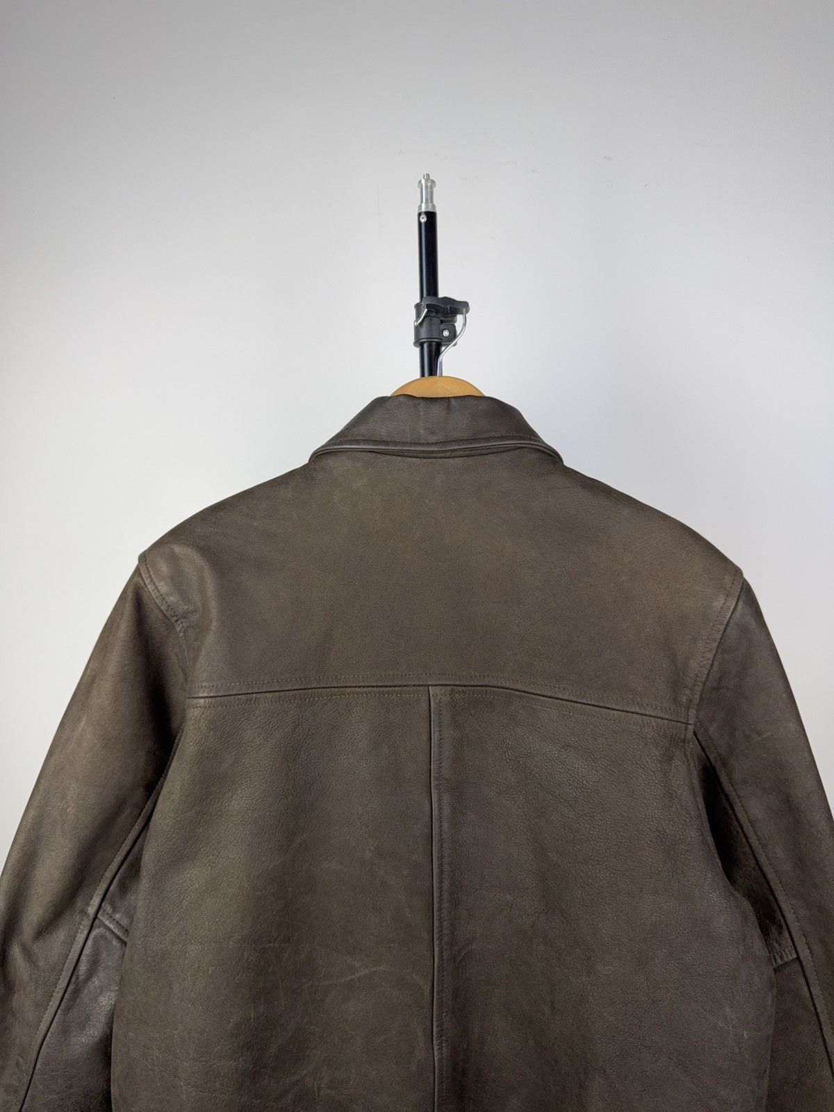 Leather Vintage 90s Genuine Leather MOTO Bomber Jacket Rock Punk Size US L / EU 52-54 / 3 - 7 Thumbnail