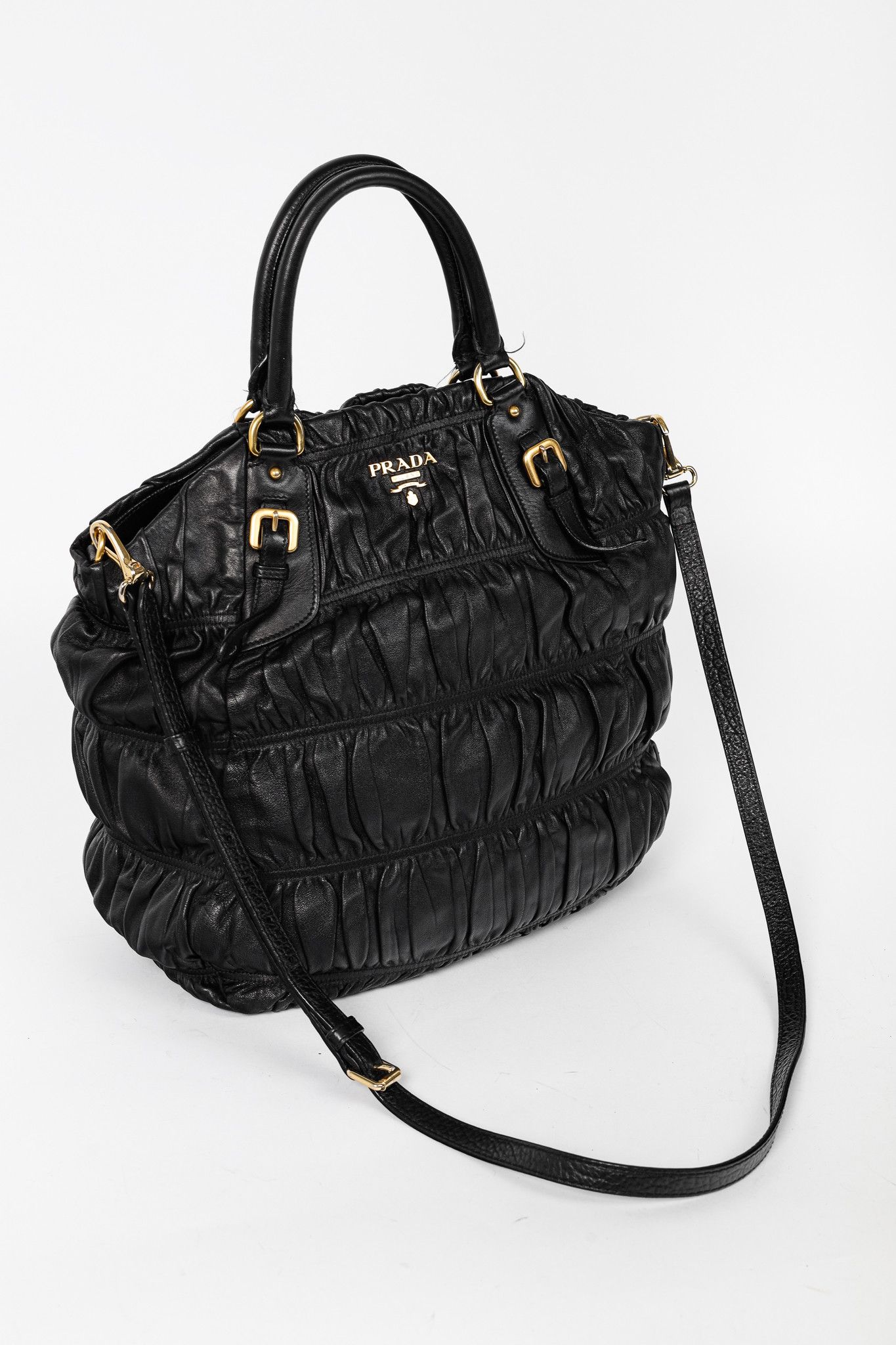 Prada Prada Nero Nappa Gaufre Leather Tote Size ONE SIZE - 6 Thumbnail
