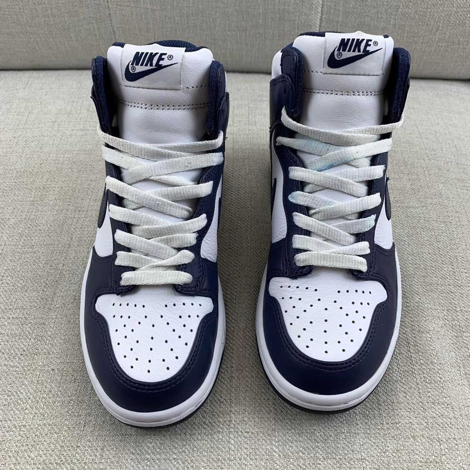 Nike 2015 Nike Dunk High Sacai “Midnight Navy” Size US 5 / IT 35 - 3 Thumbnail