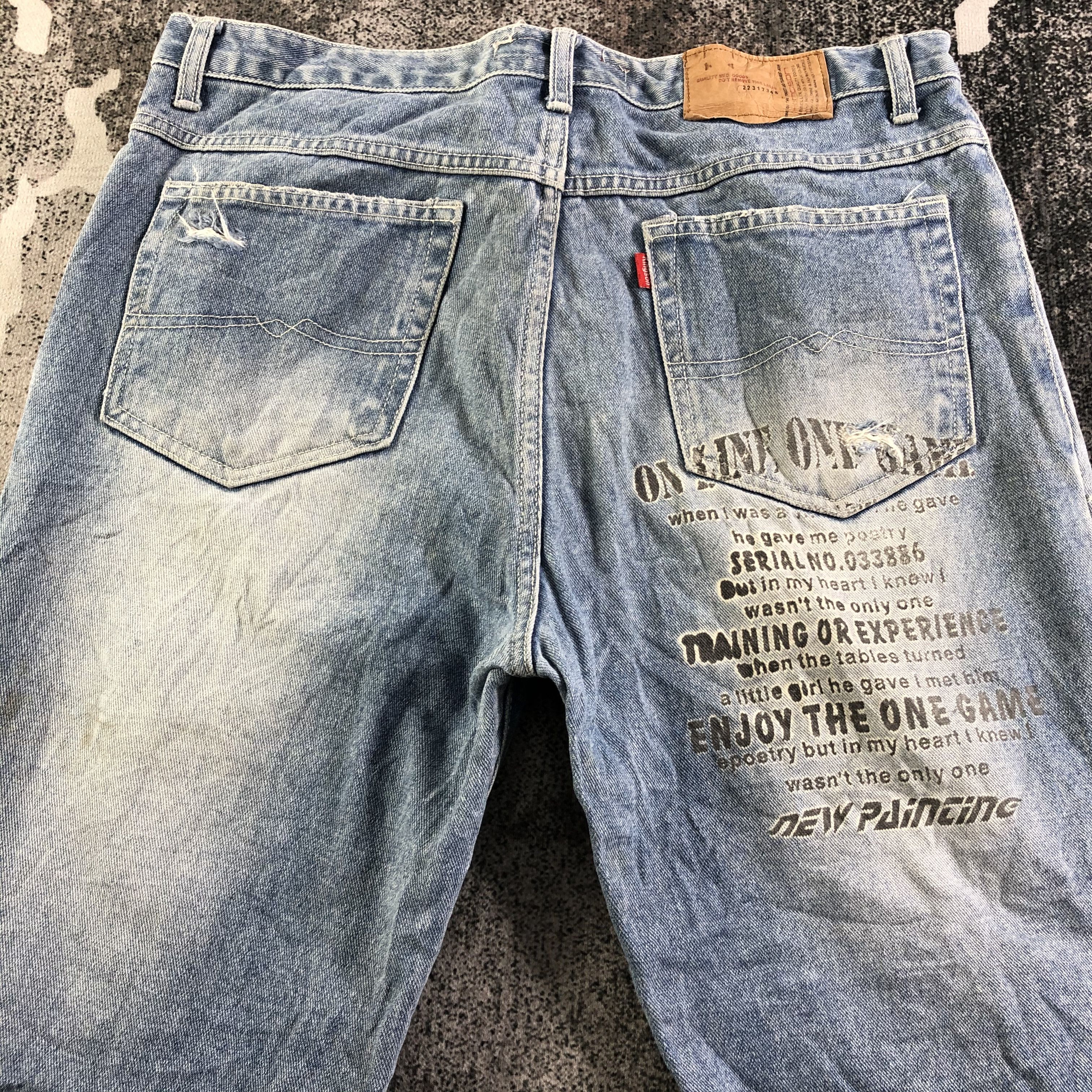 Japanese Brand Vintage Kingson Jeans Ripped Denim KJ3050 Size US 34 / EU 50 - 4 Thumbnail