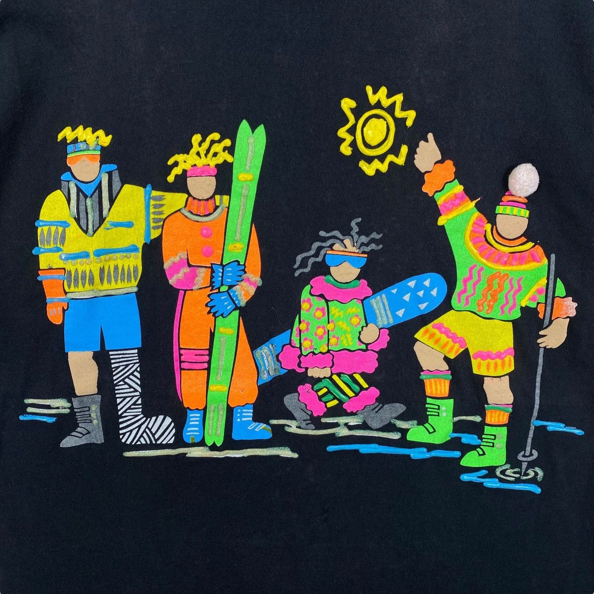 Vintage Vintage 90's EZL By Marcy'N Me Winter Season Graphic Tee Size US M / EU 48-50 / 2 - 2 Thumbnail