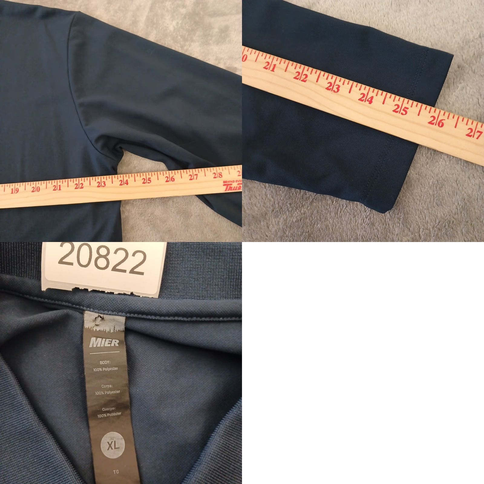 Vintage Mier Polo Shirt Mens XL Blue Long Sleeve Polo Shirt Mens XL Blue Long Sleeve Size US XL / EU 56 / 4 - 8 Thumbnail