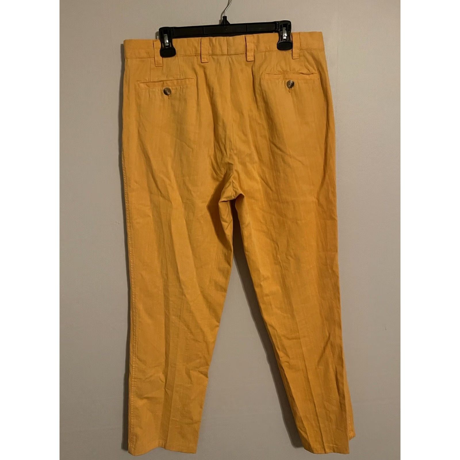 Zanella Zanella Chino Pants Men's 34 Orange Yellow 100% Cotton Made in Italy Size US 34 / EU 50 - 3 Thumbnail