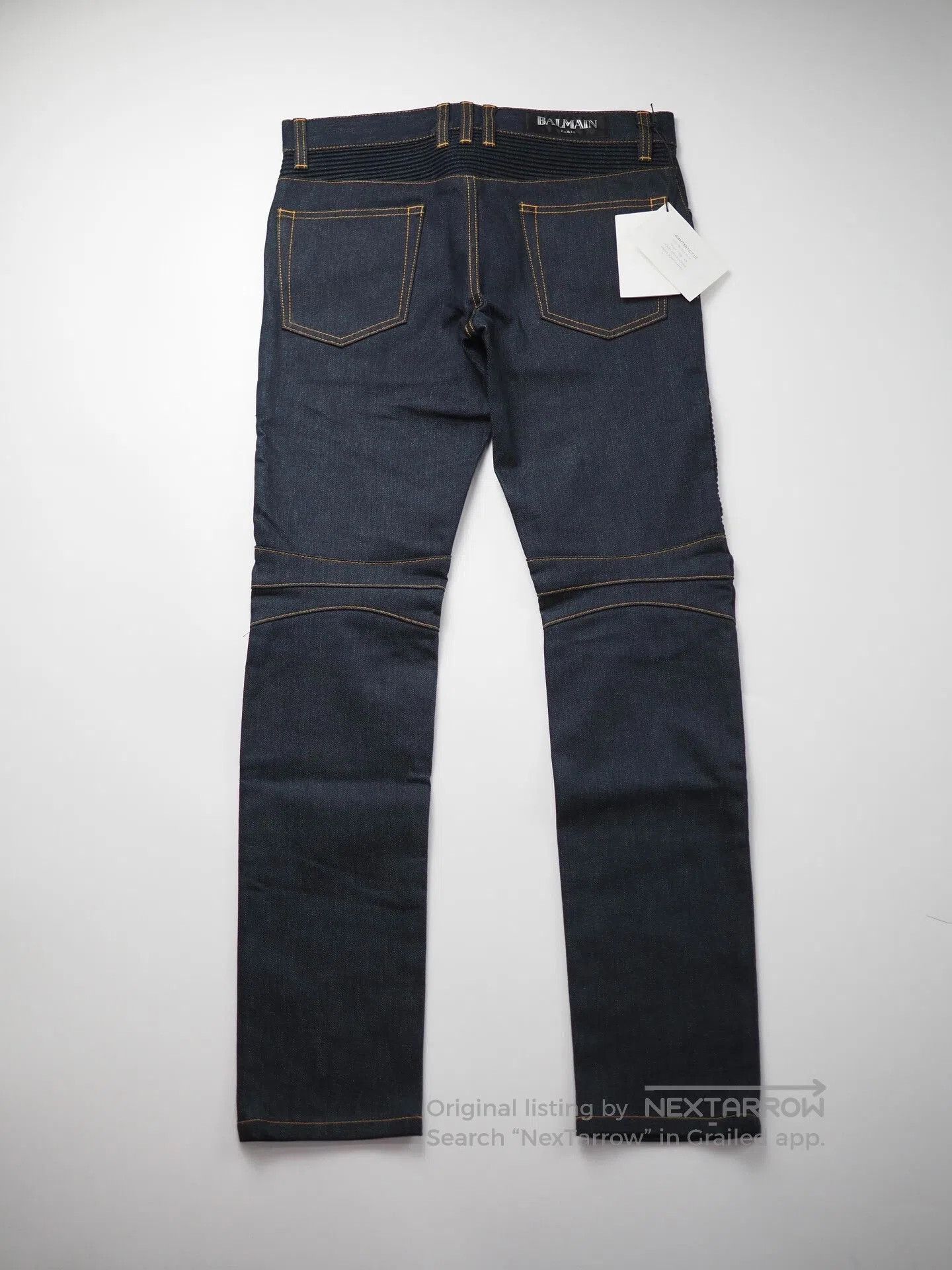 Balmain balmain dark blue knee panel denim pants. Size US 29 - 2 Thumbnail